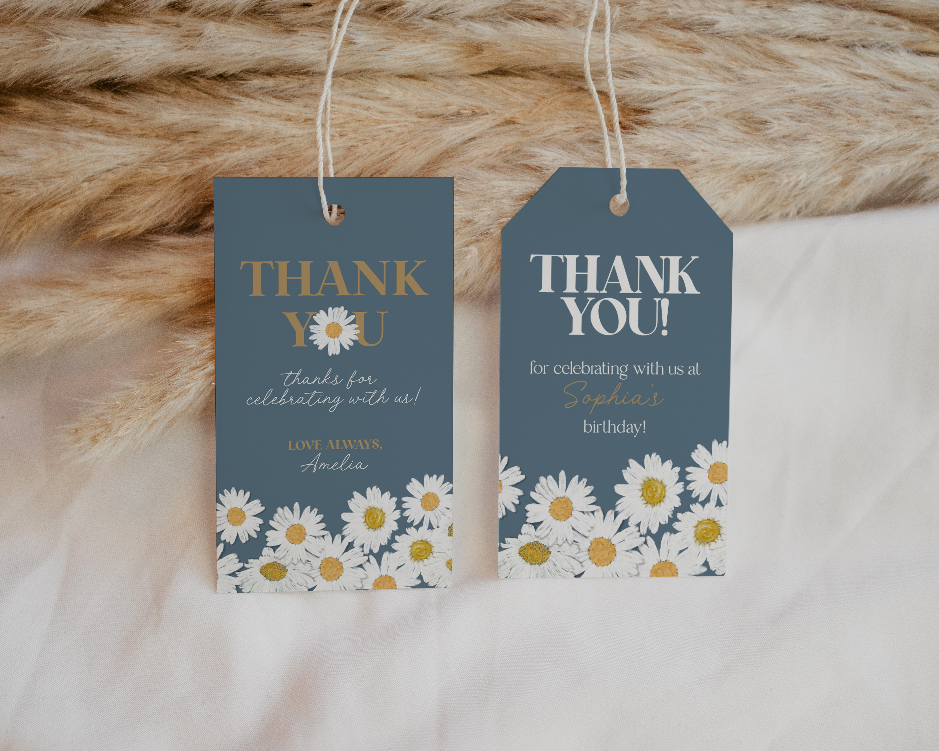 navy daisy - tags design preview