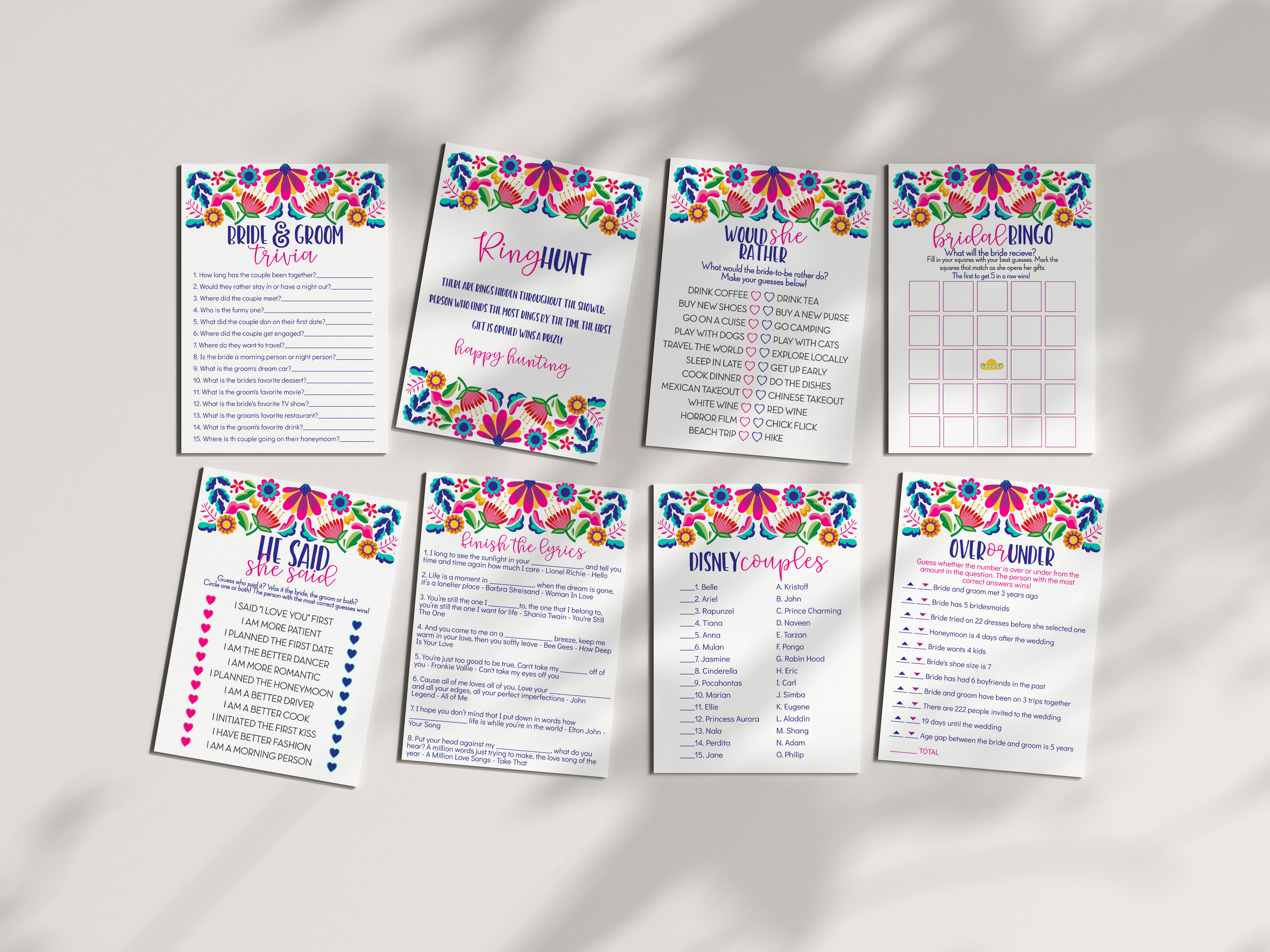 fiesta bridal shower games design preview