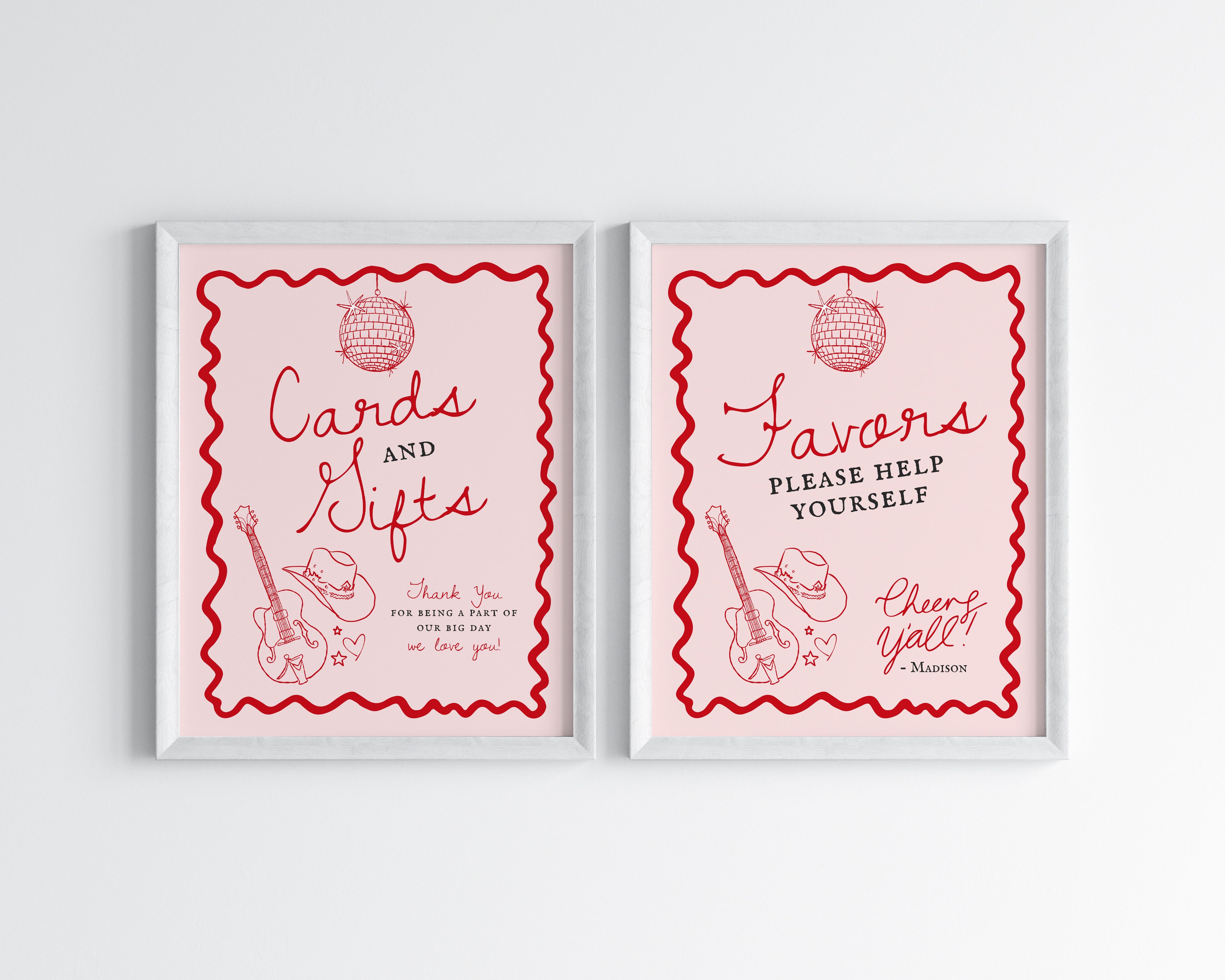 disco cowgirl - gifts and favors design preview