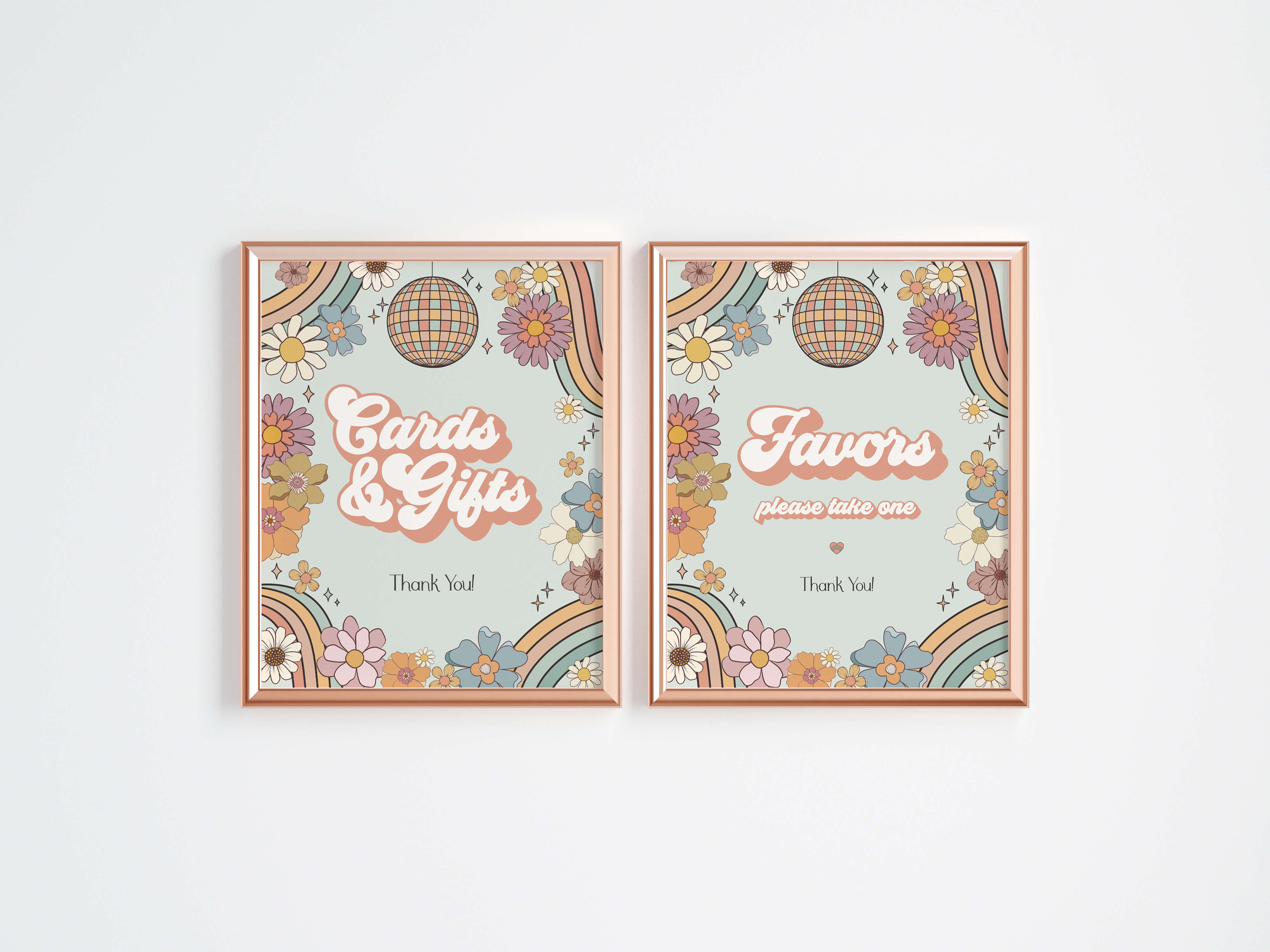 groovy floral - gifts and favors design preview
