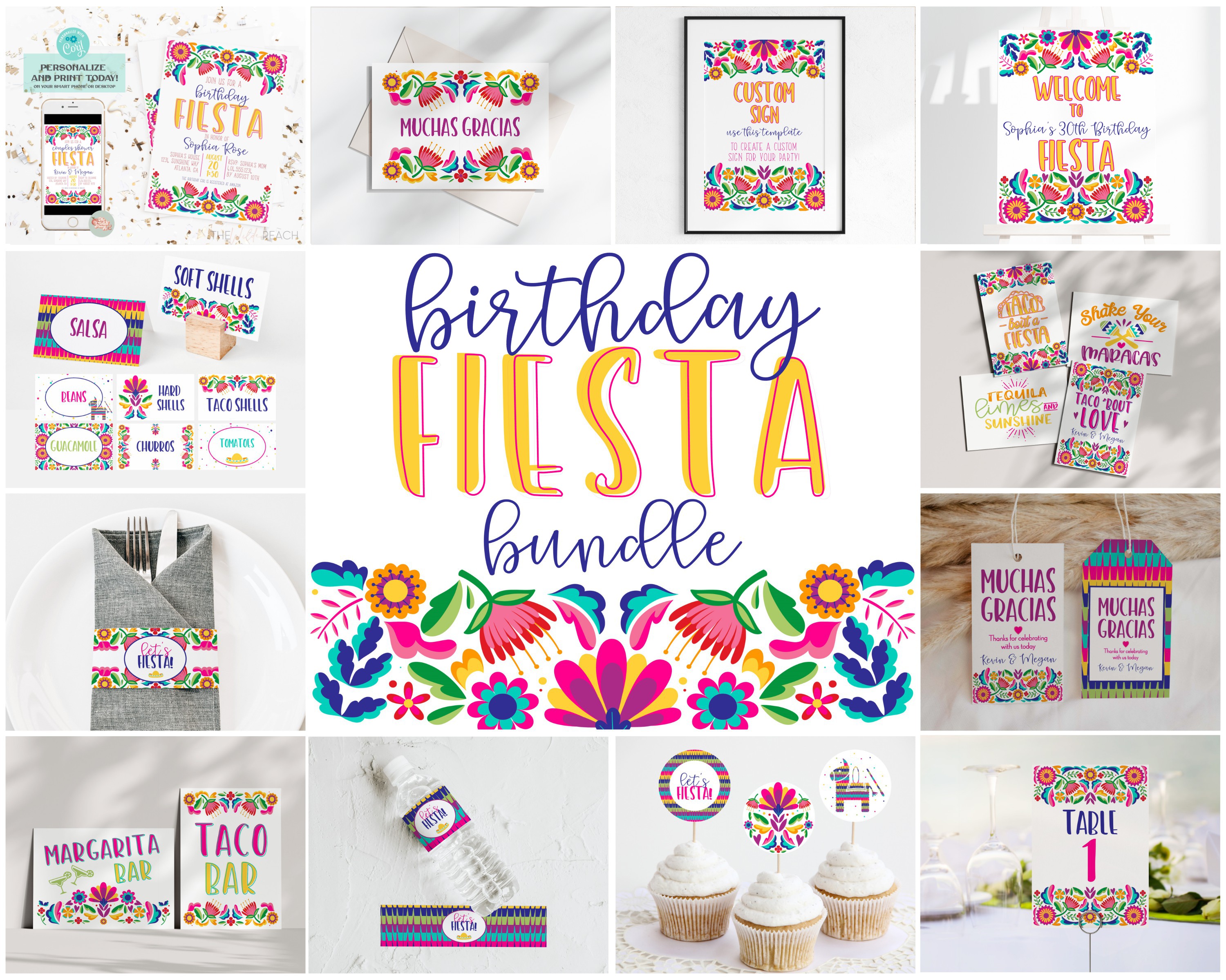 fiesta - birthday bundle design preview