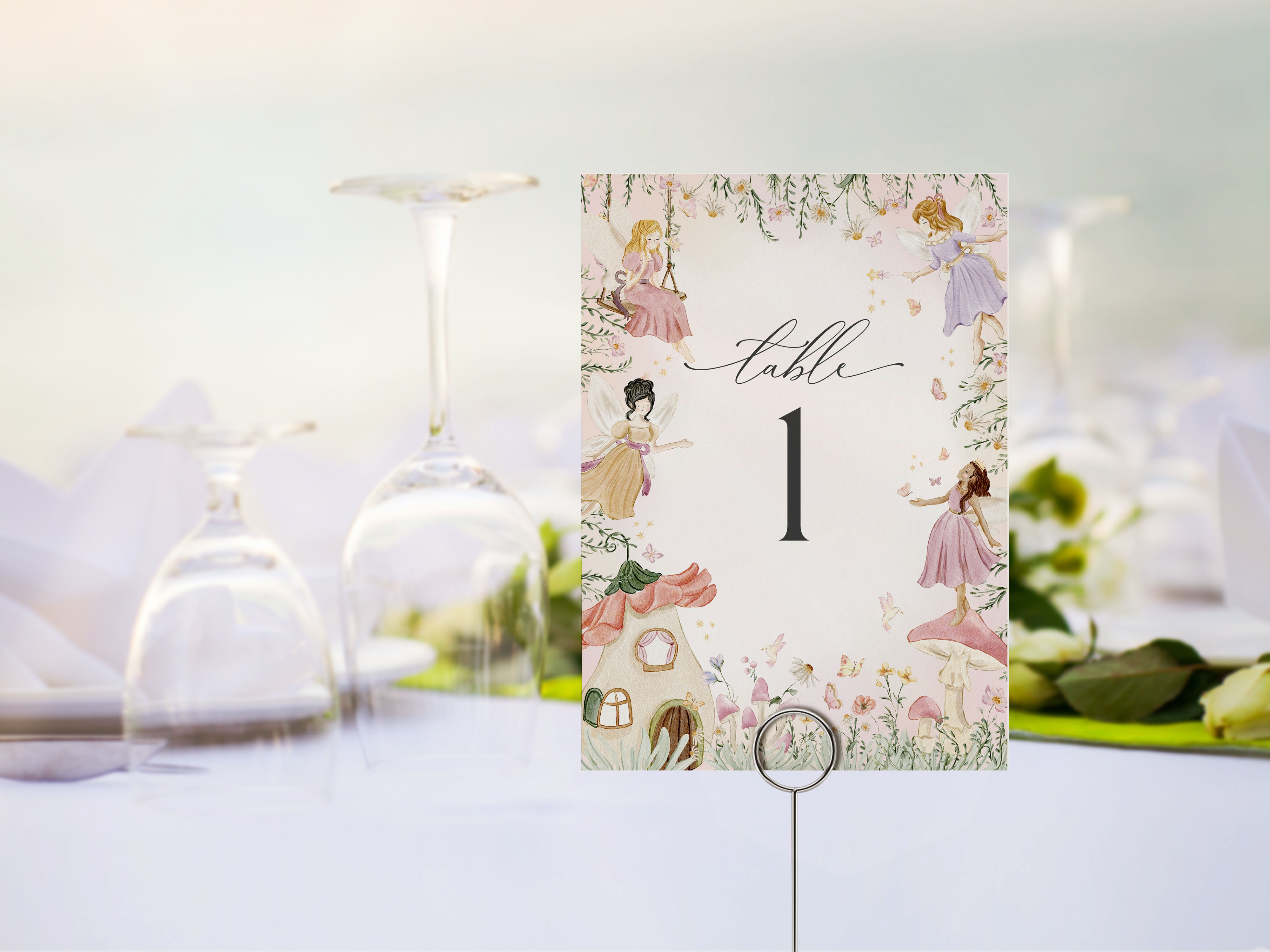 fairy - table numbers design preview