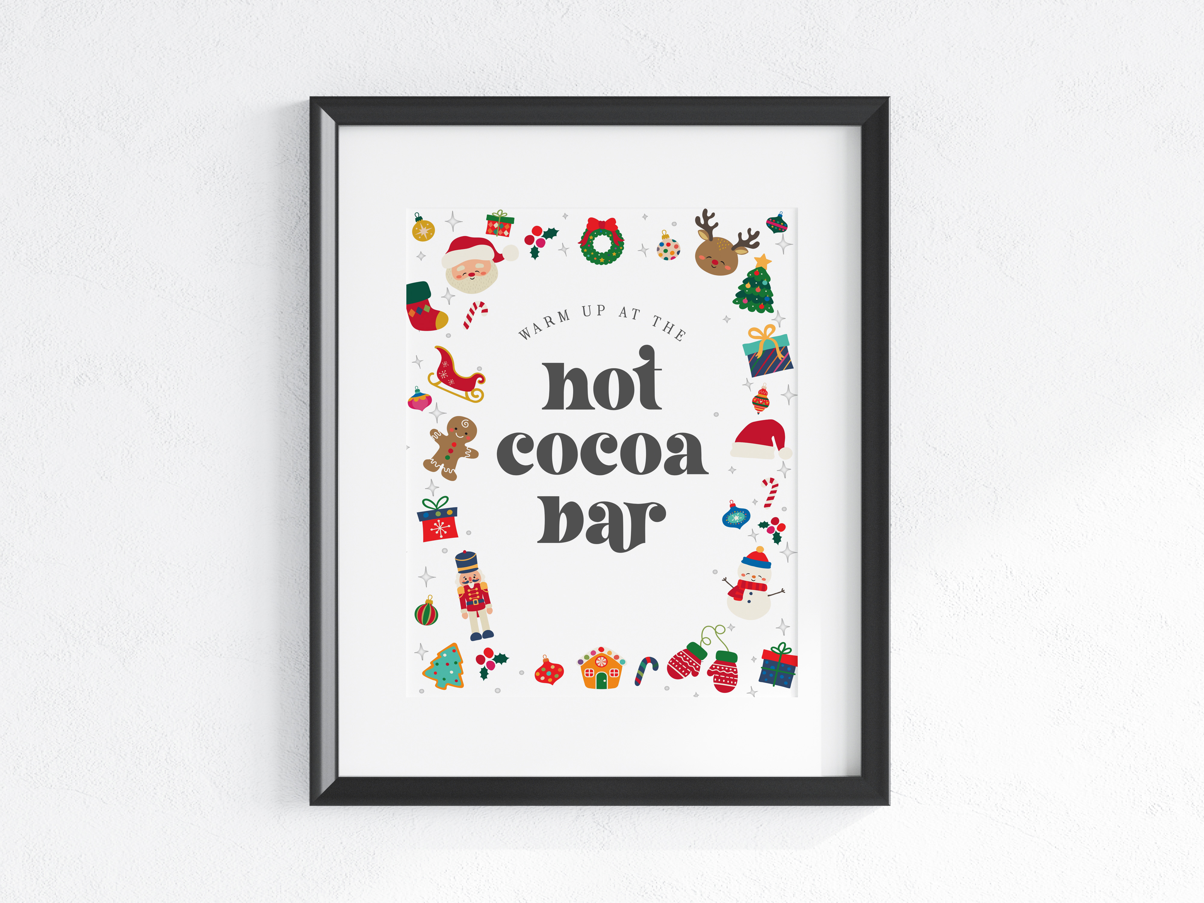 oh what fun - hot cocoa bar sign design preview