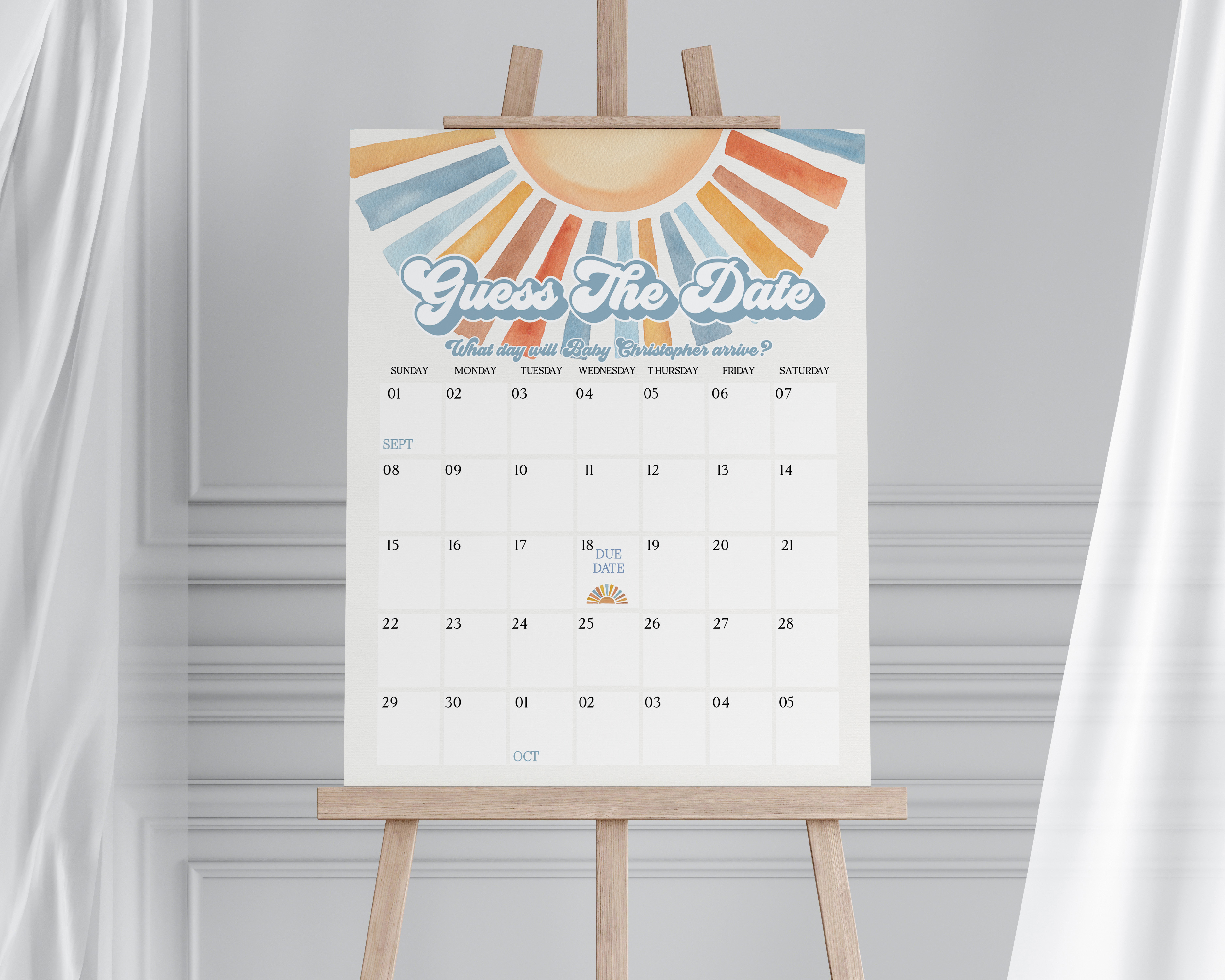here comes the son - guess the date design preview