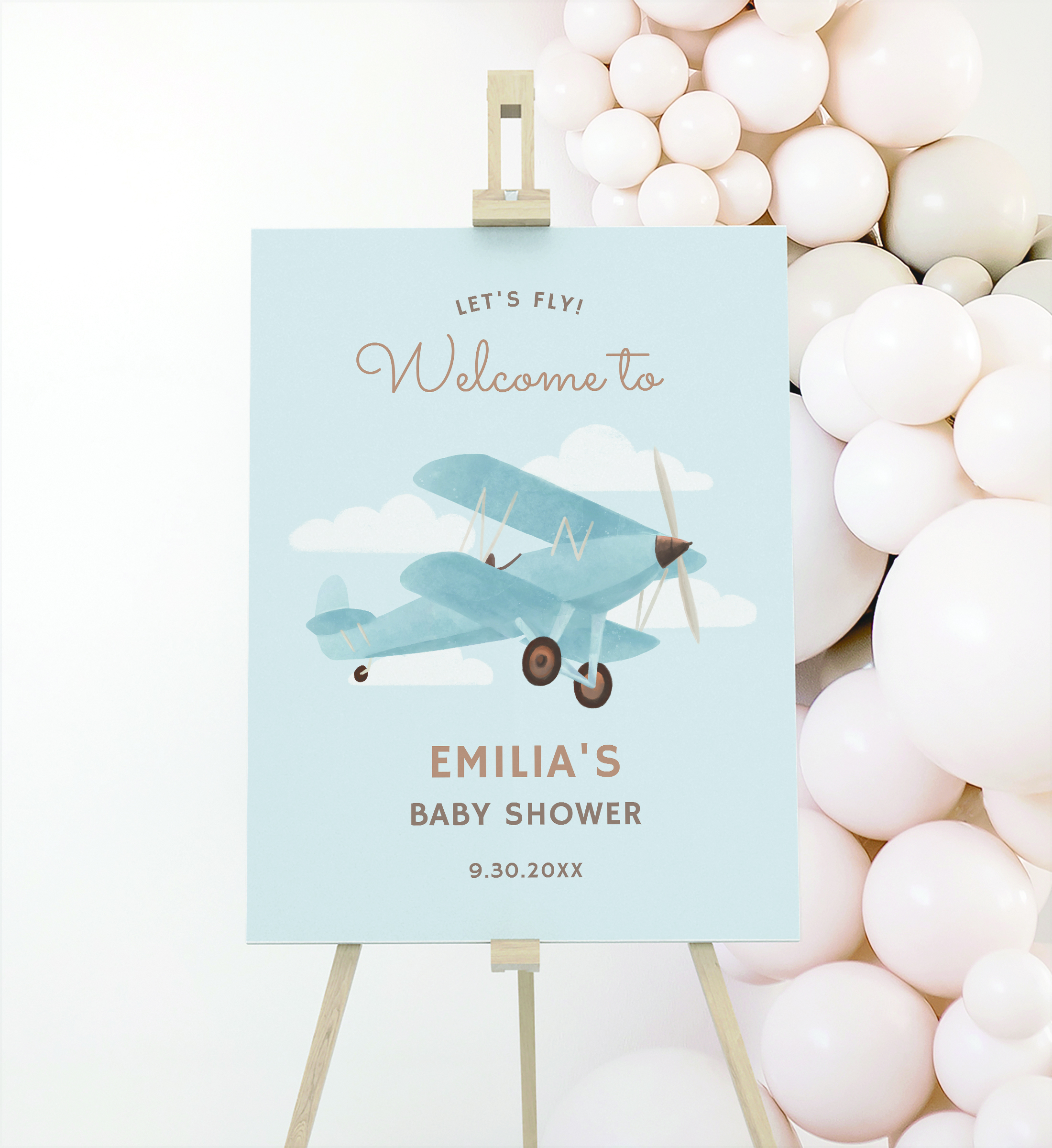 Welcome Sign - Biplane - 1028 design preview