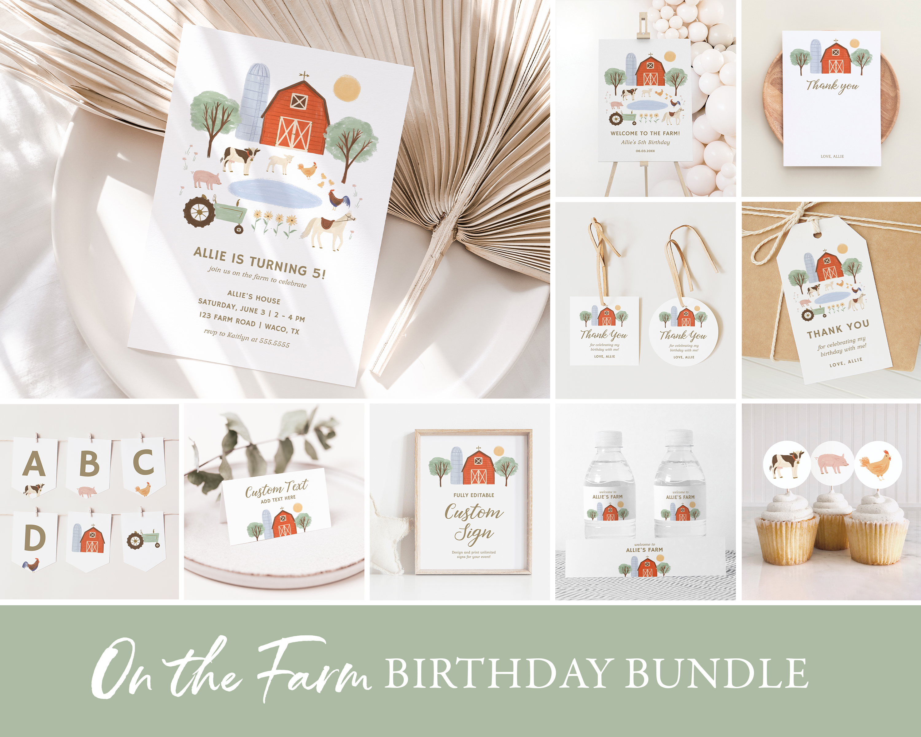 Birthday Bundle (Any Age) - Farm - 9997 design preview