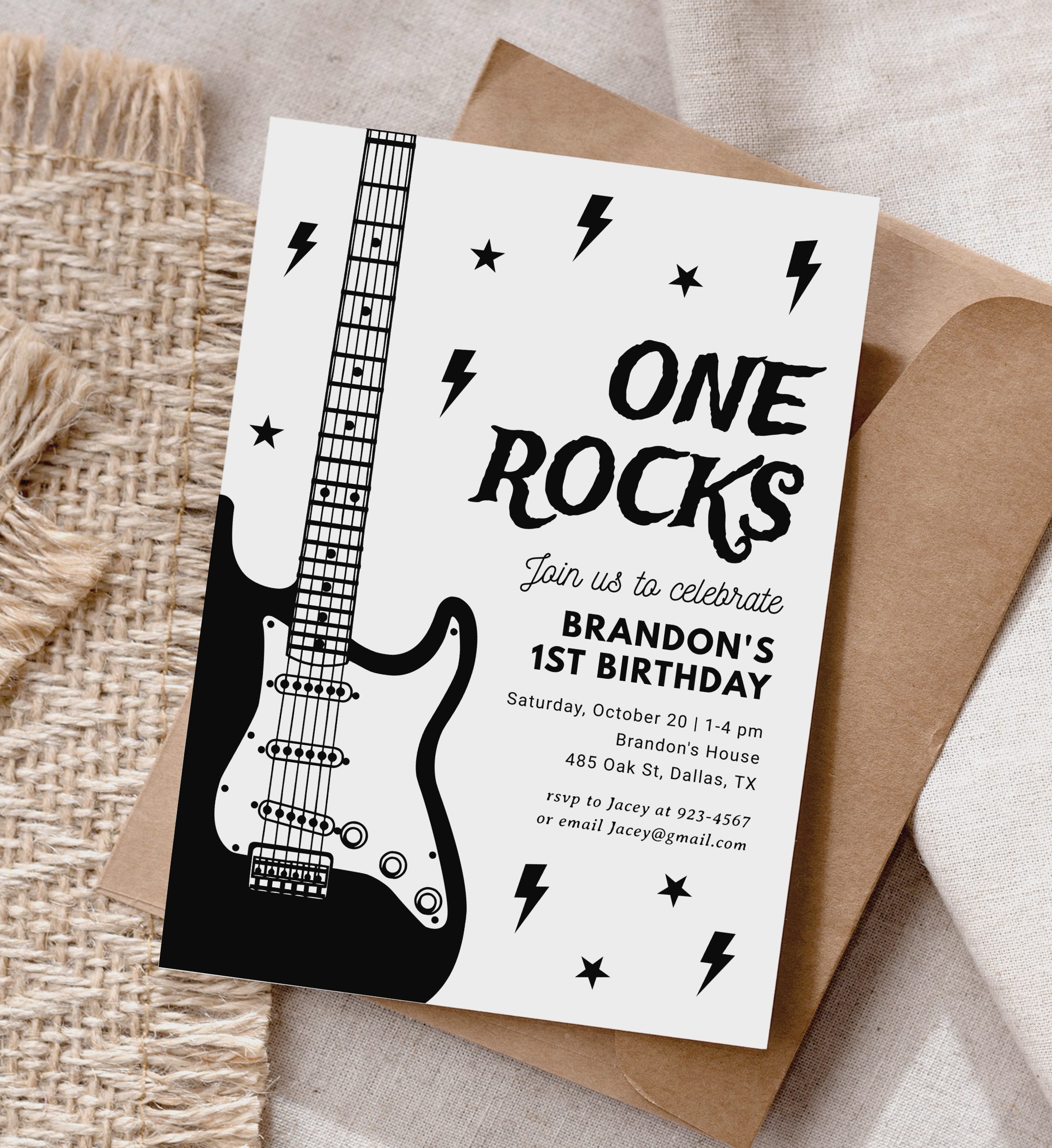 Birthday Invitation - One Rocks - 9956 design preview