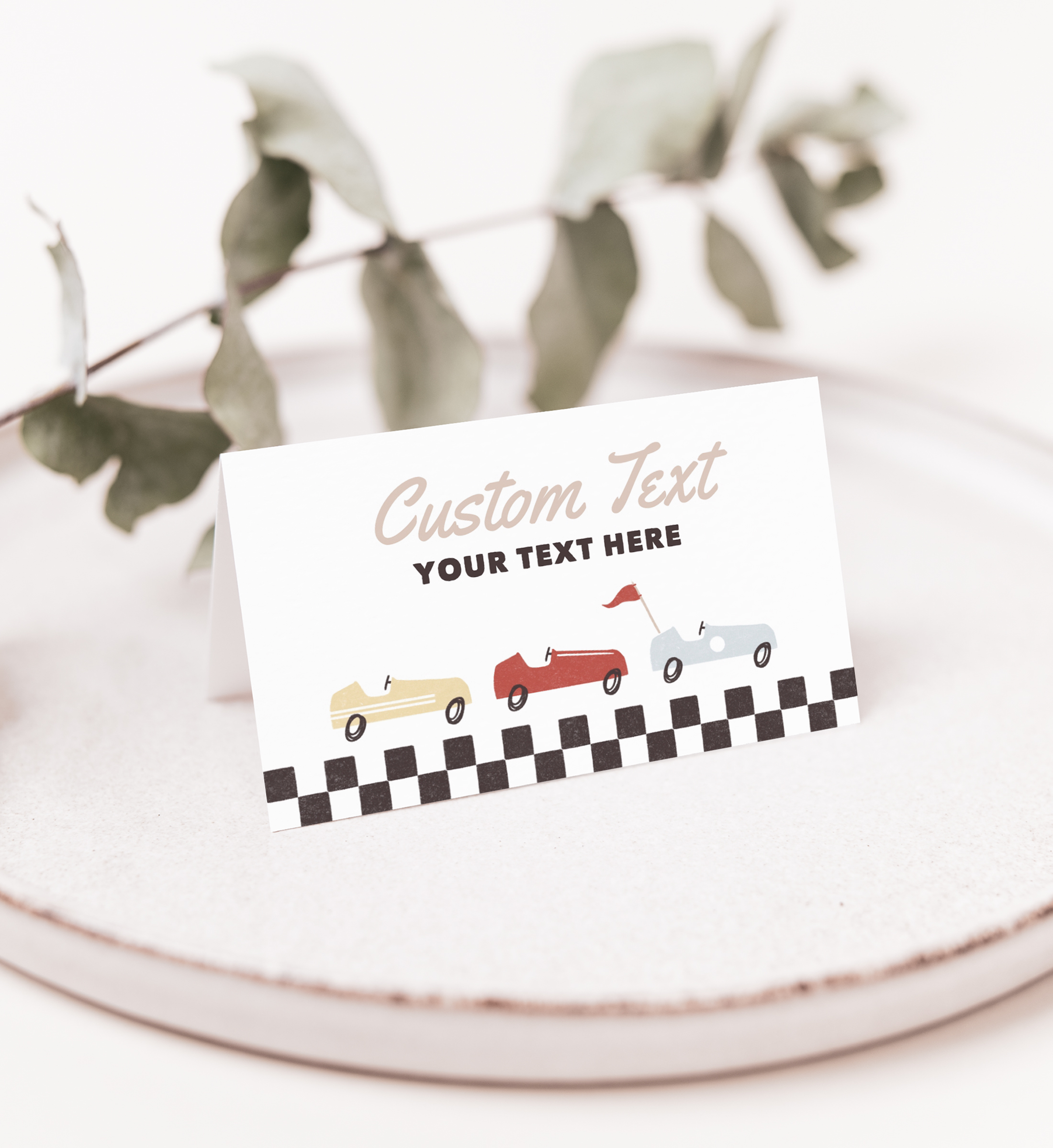 Tent Card - Race Cars - 9999 design preview