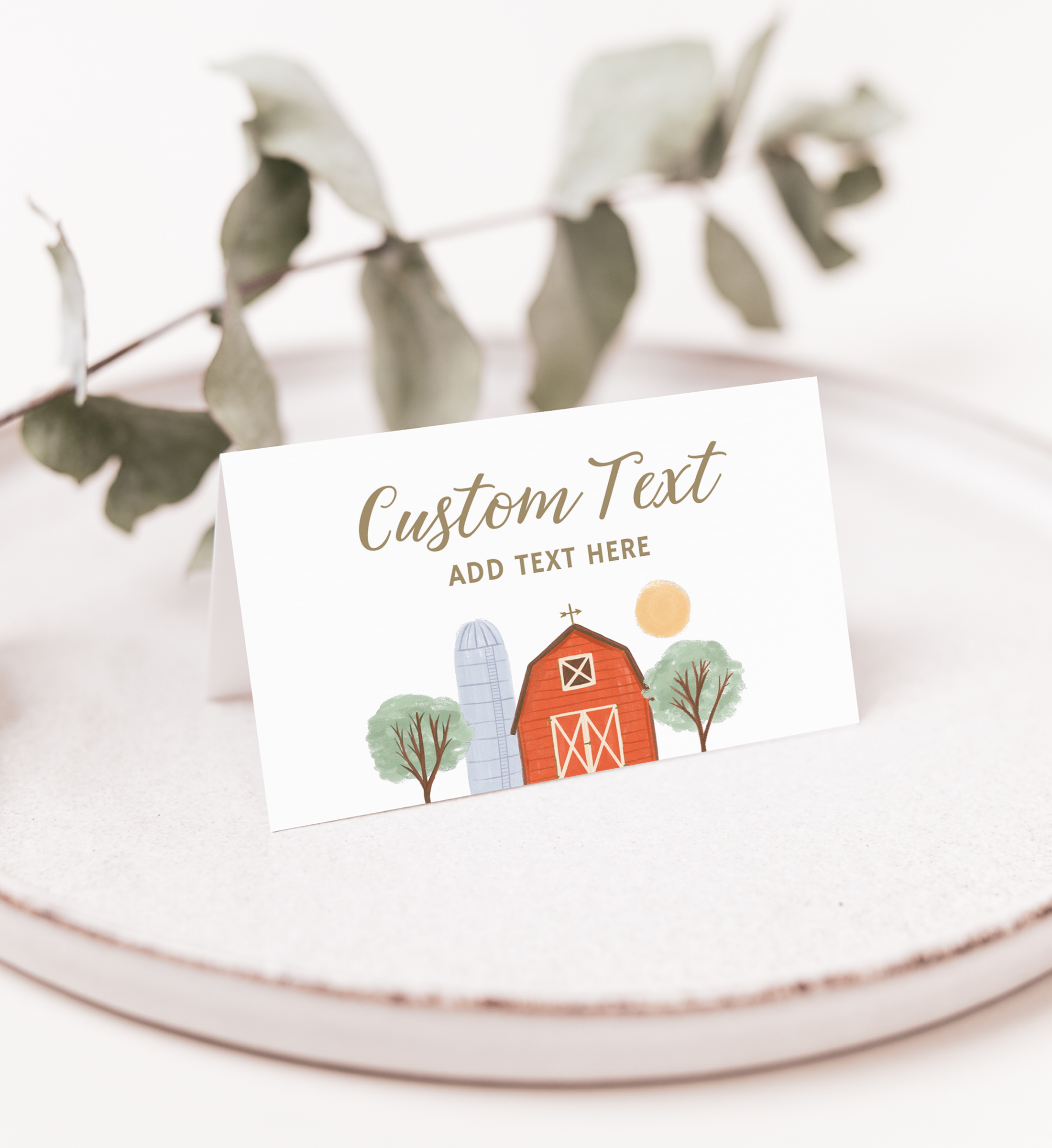 Tent Card - On the Farm - 9997 design preview