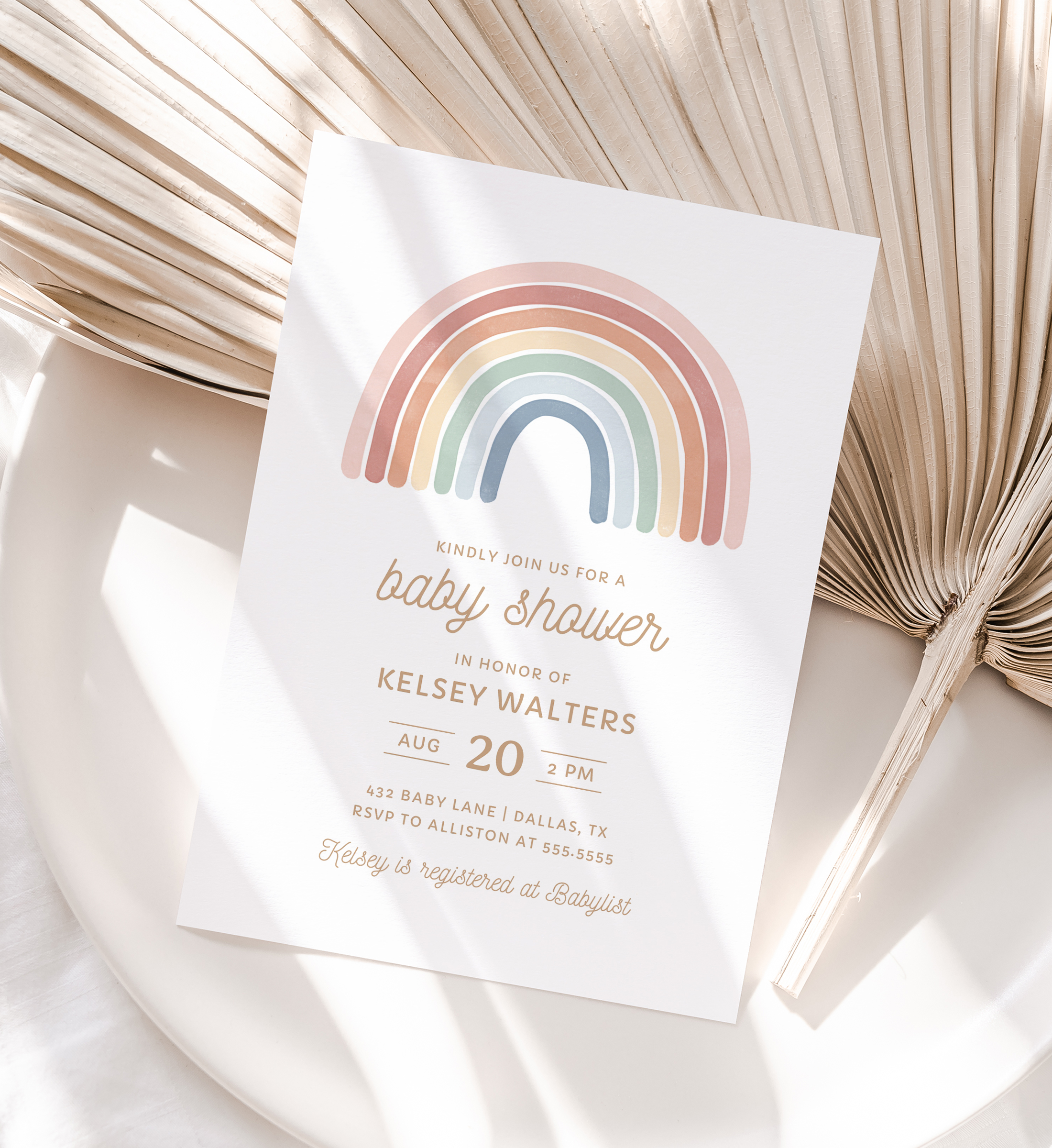 Baby Shower Invitation - Colorful Rainbow - 1027 design preview