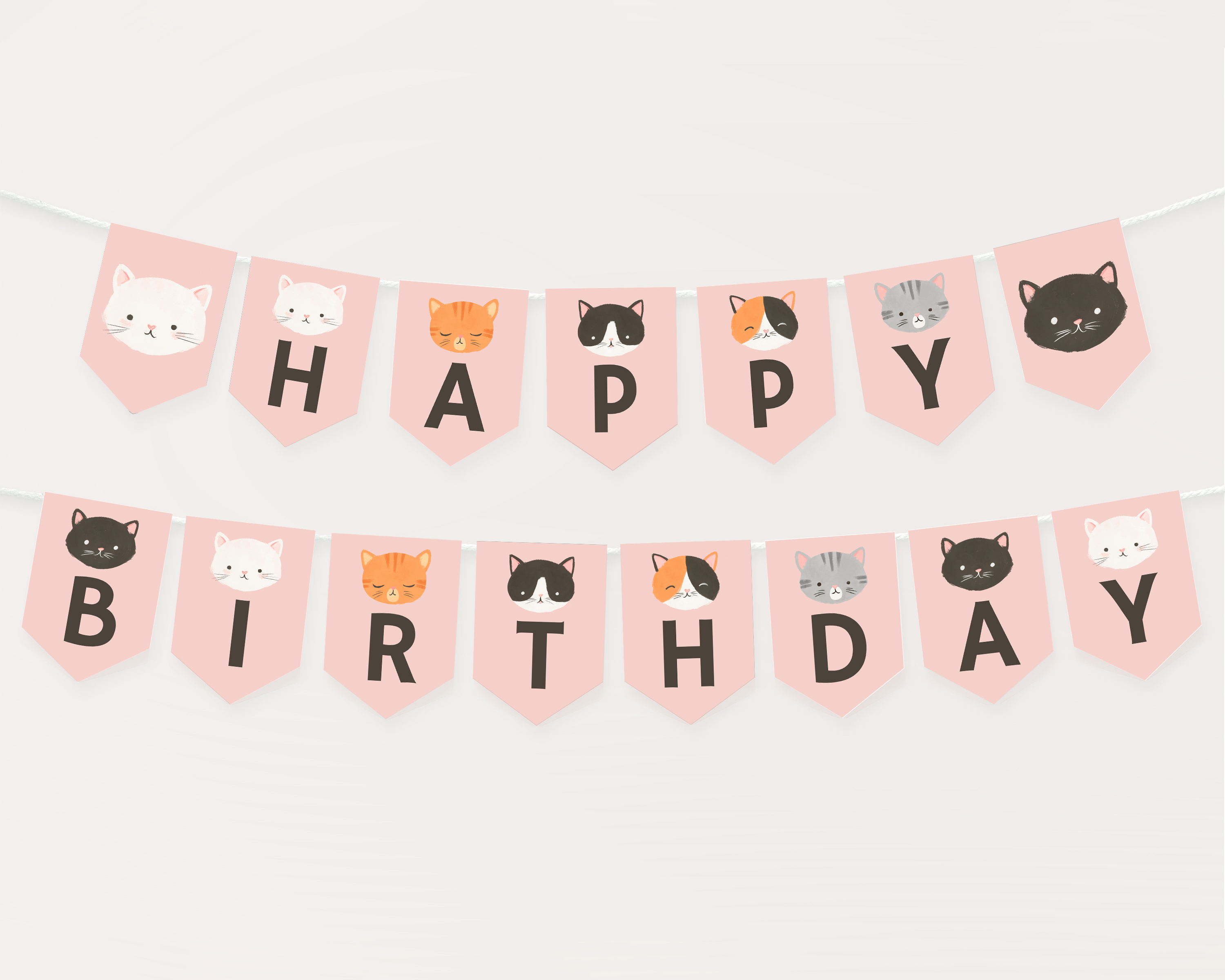 Pennant Banner - Kittens - 9991 design preview