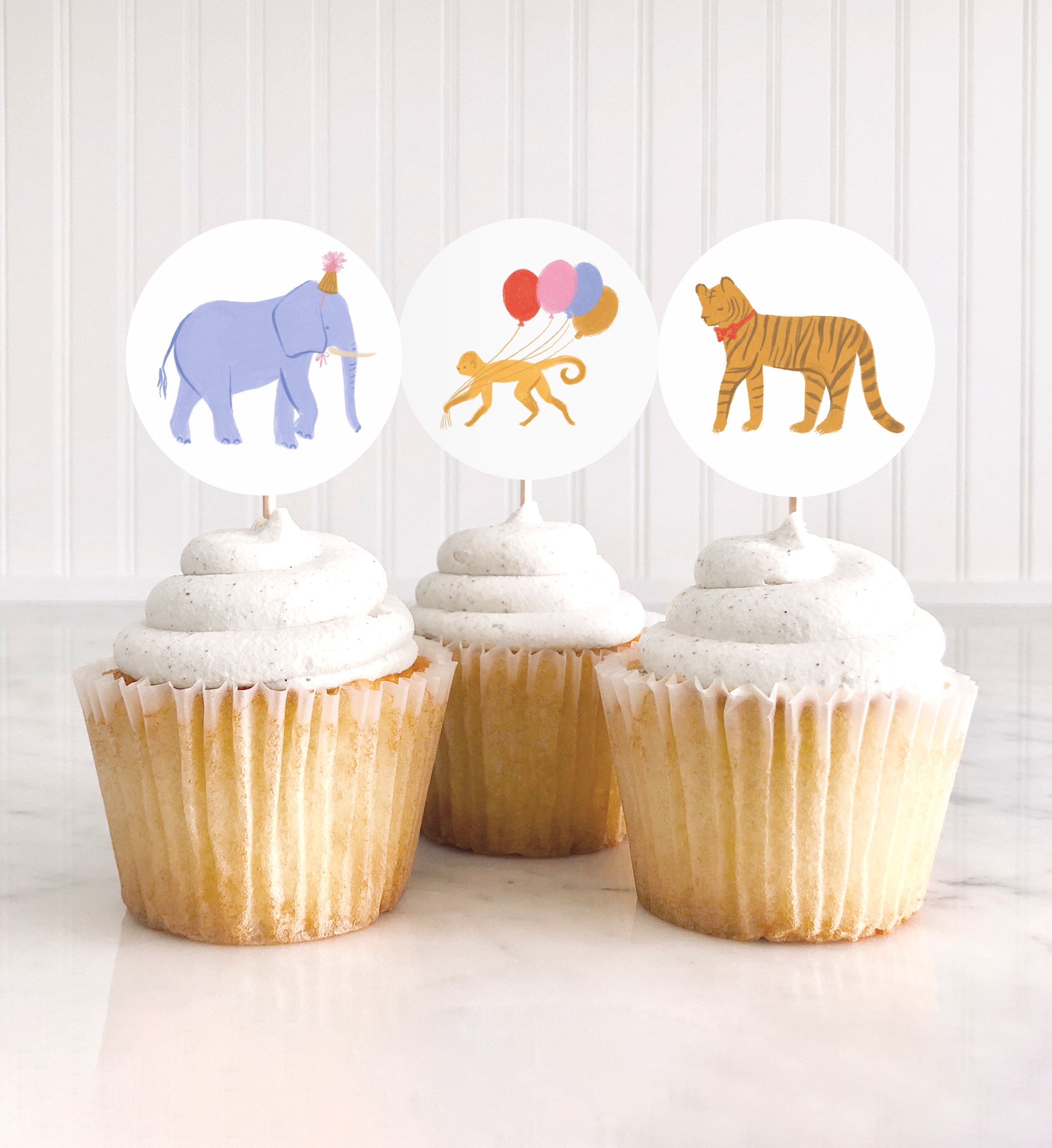 Cupcake Toppers (2x2) - Jungle Party - 9989 design preview