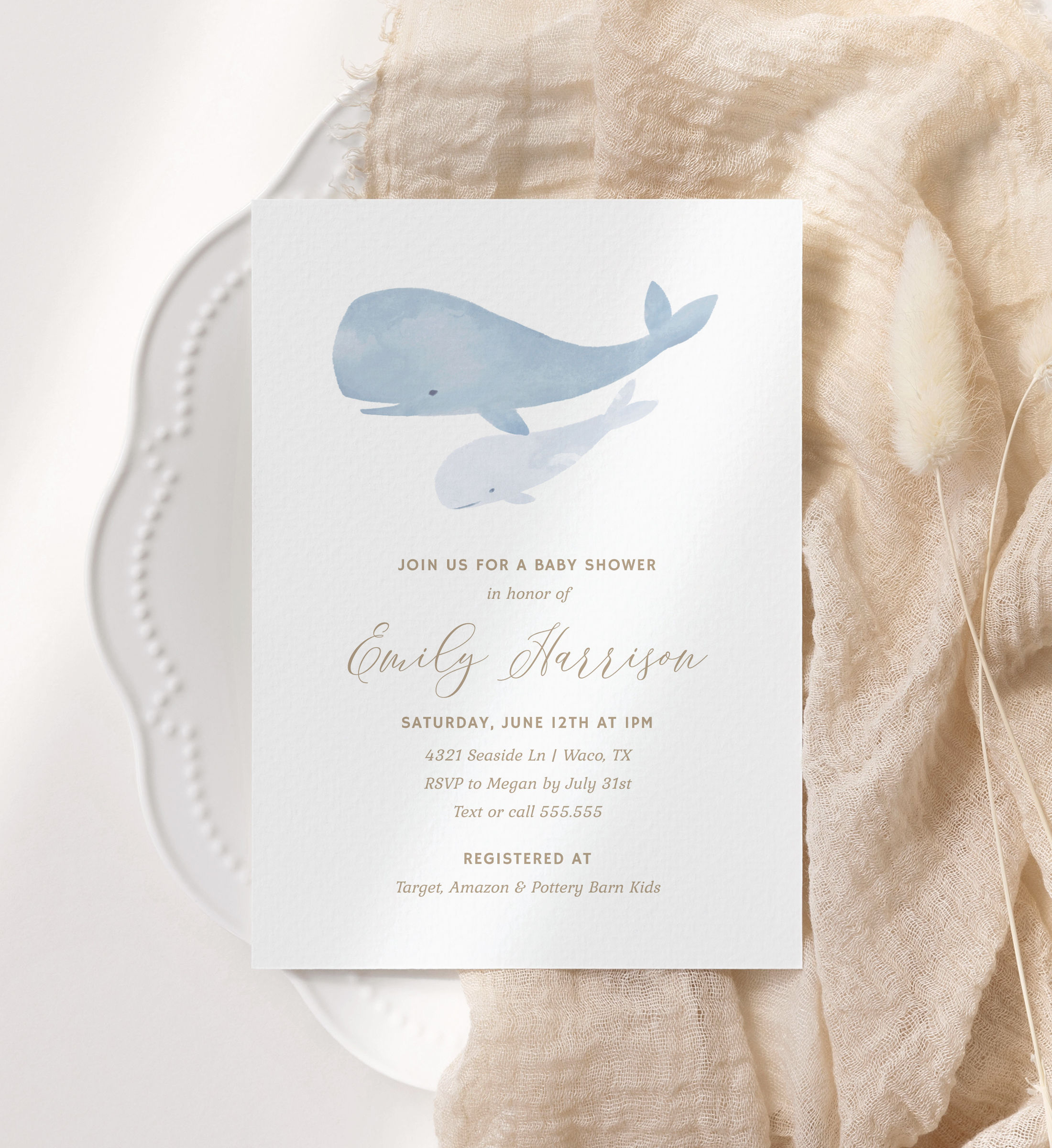 Baby Shower Invitation (v3) - Under the Sea - 1002 design preview