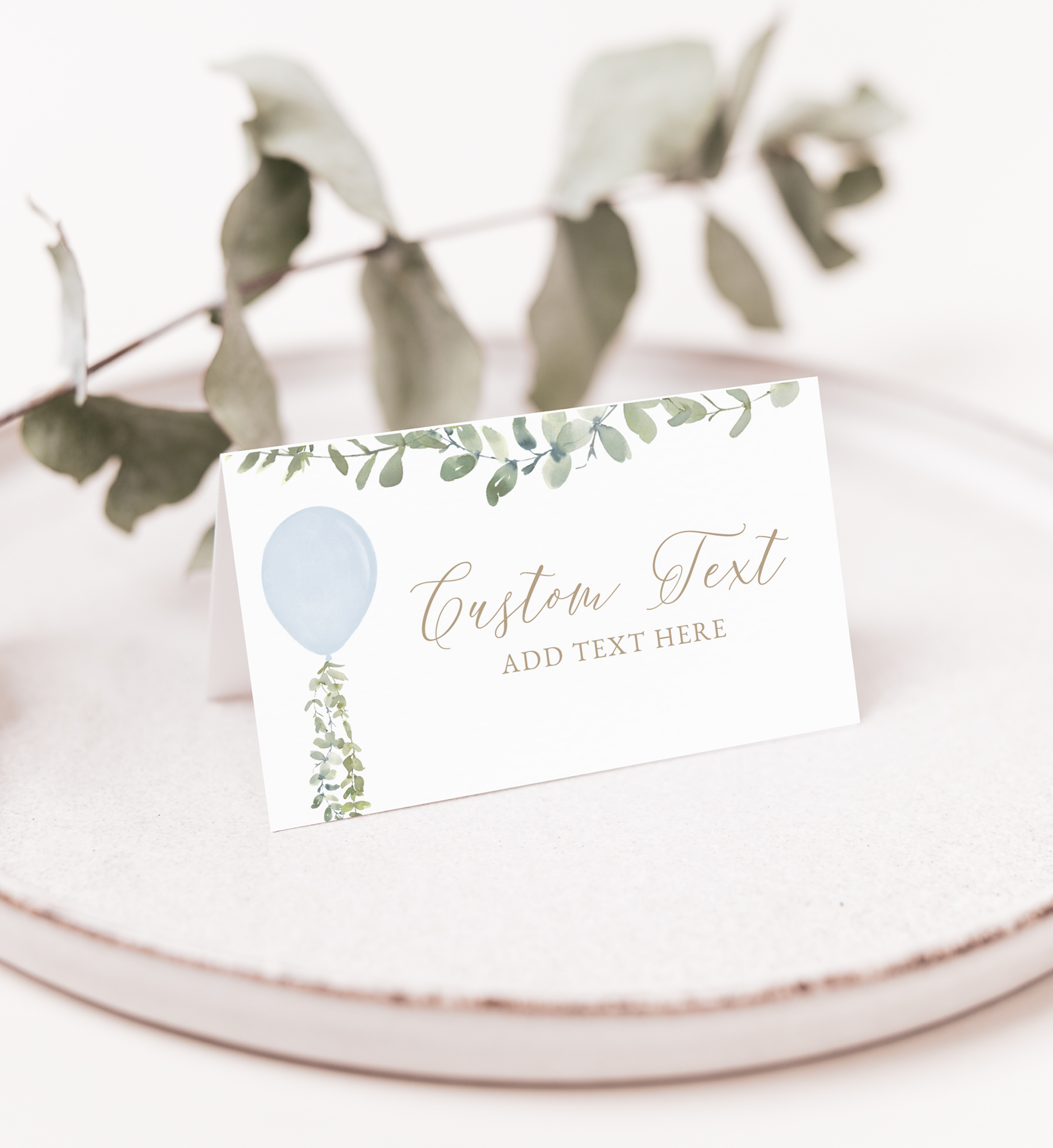 Tent Card - Blue Balloon - 1005 design preview