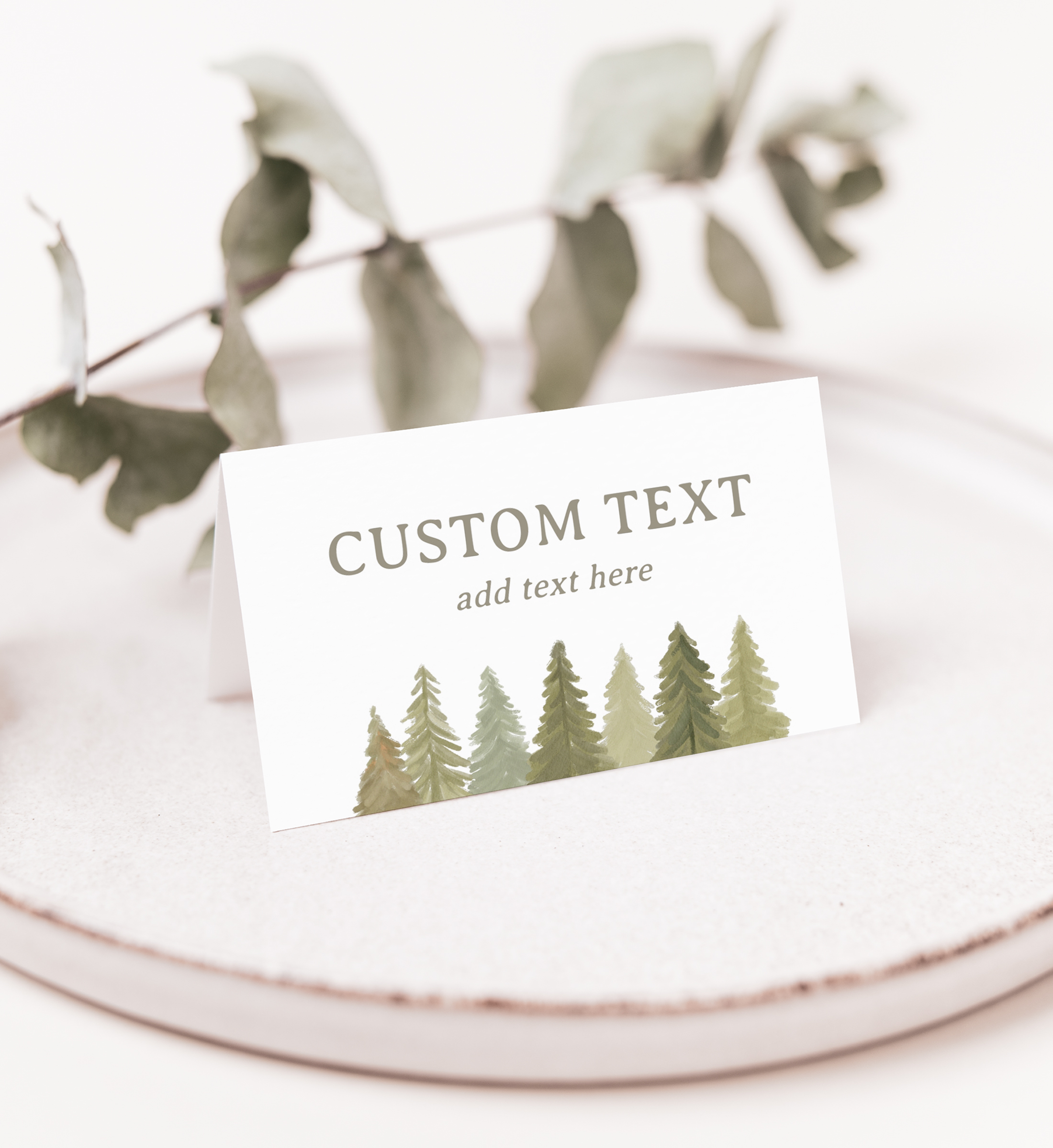 Tent Card - Woodland Babies - 1019 design preview