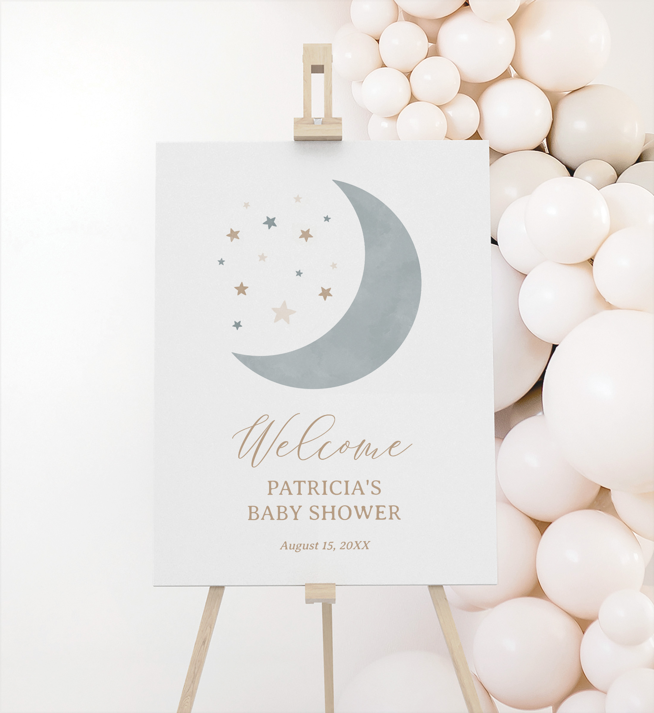Welcome Sign - Over the Moon (Blue) - 1022 design preview