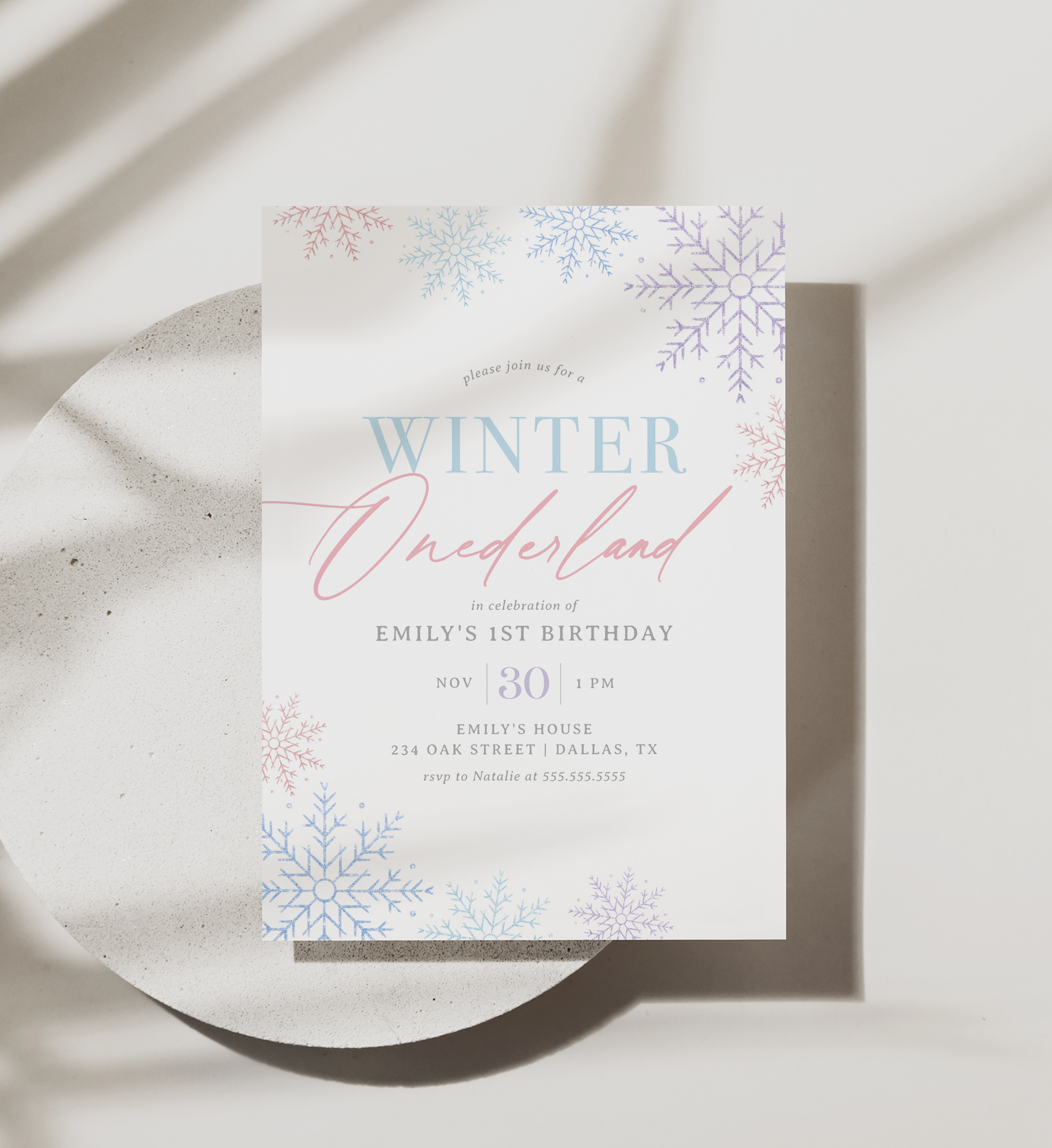 Birthday Invitation - Winter Onederland - 9961 design preview