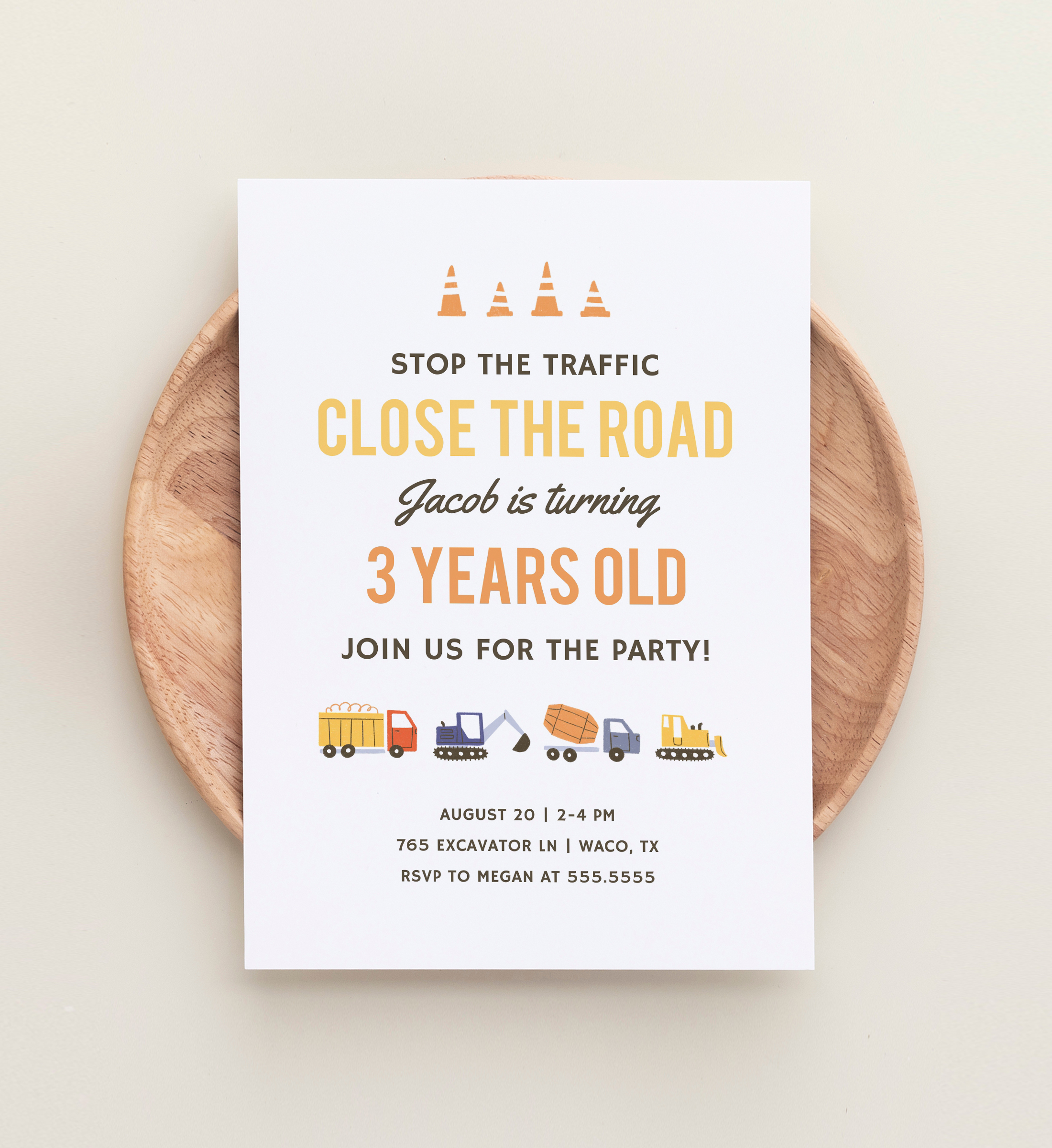 Birthday Invitation - Construction Site - 9998 design preview