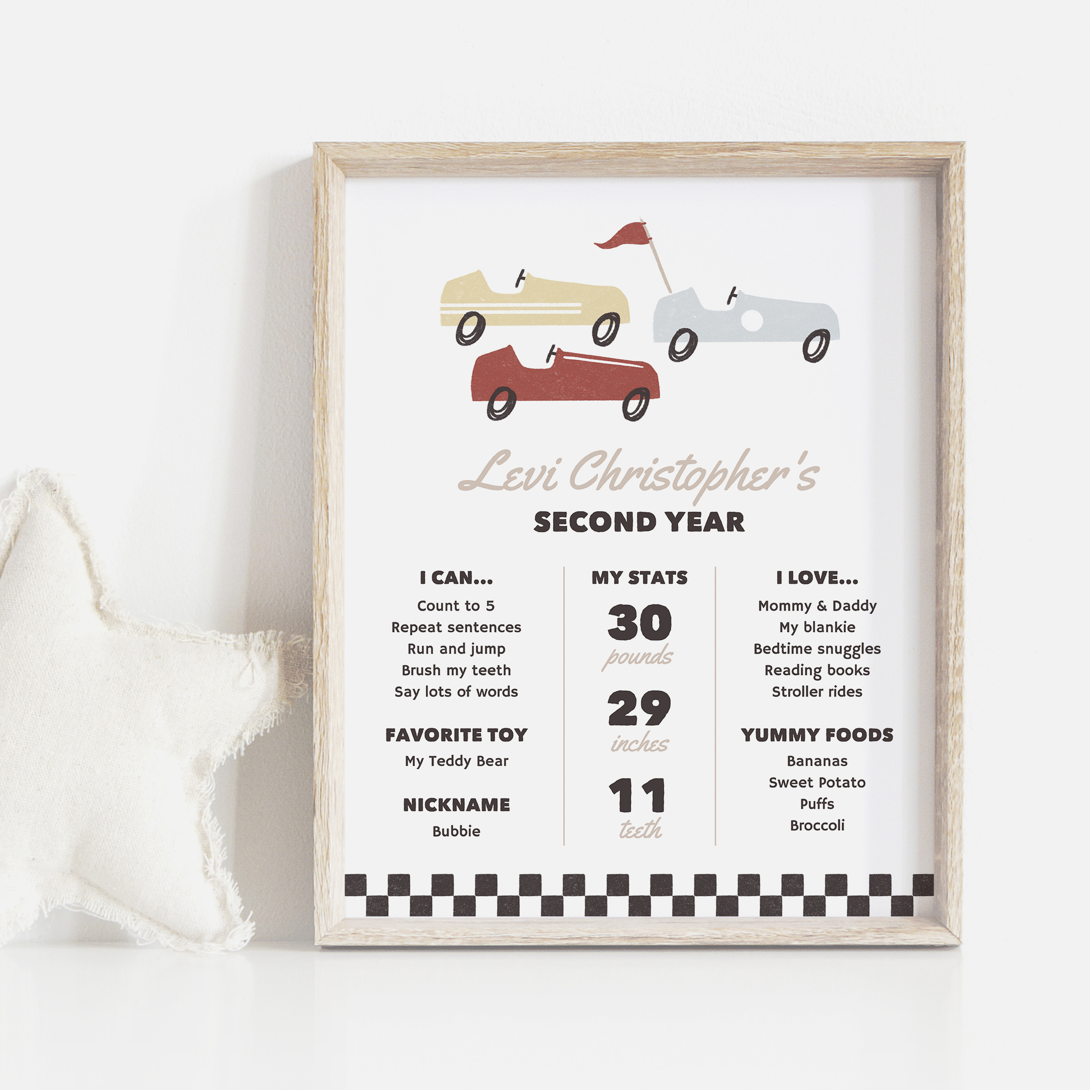 Milestone Sign - Race Car - 9999 design preview