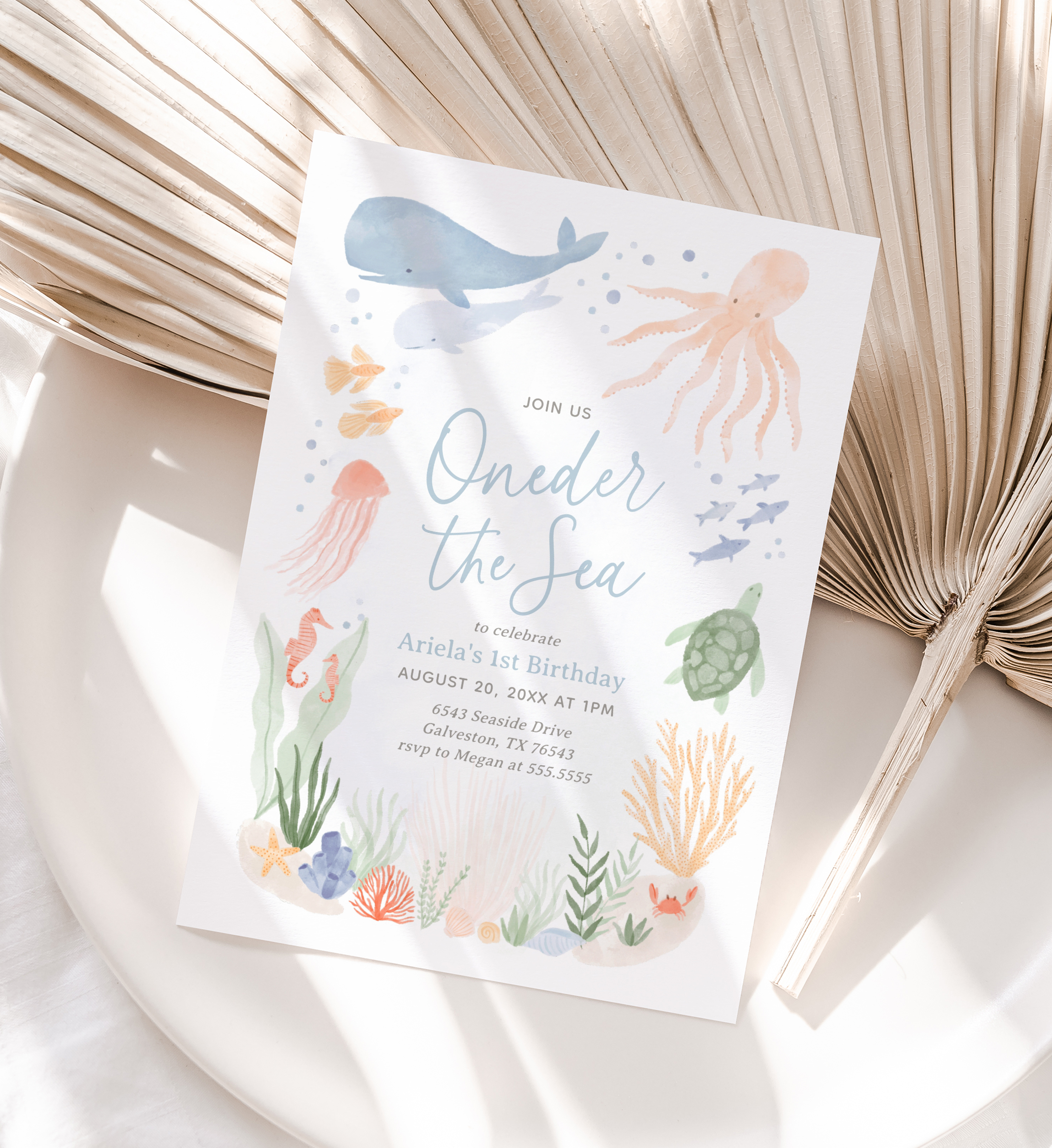 Birthday Invitation - Oneder the Sea - 9996 design preview