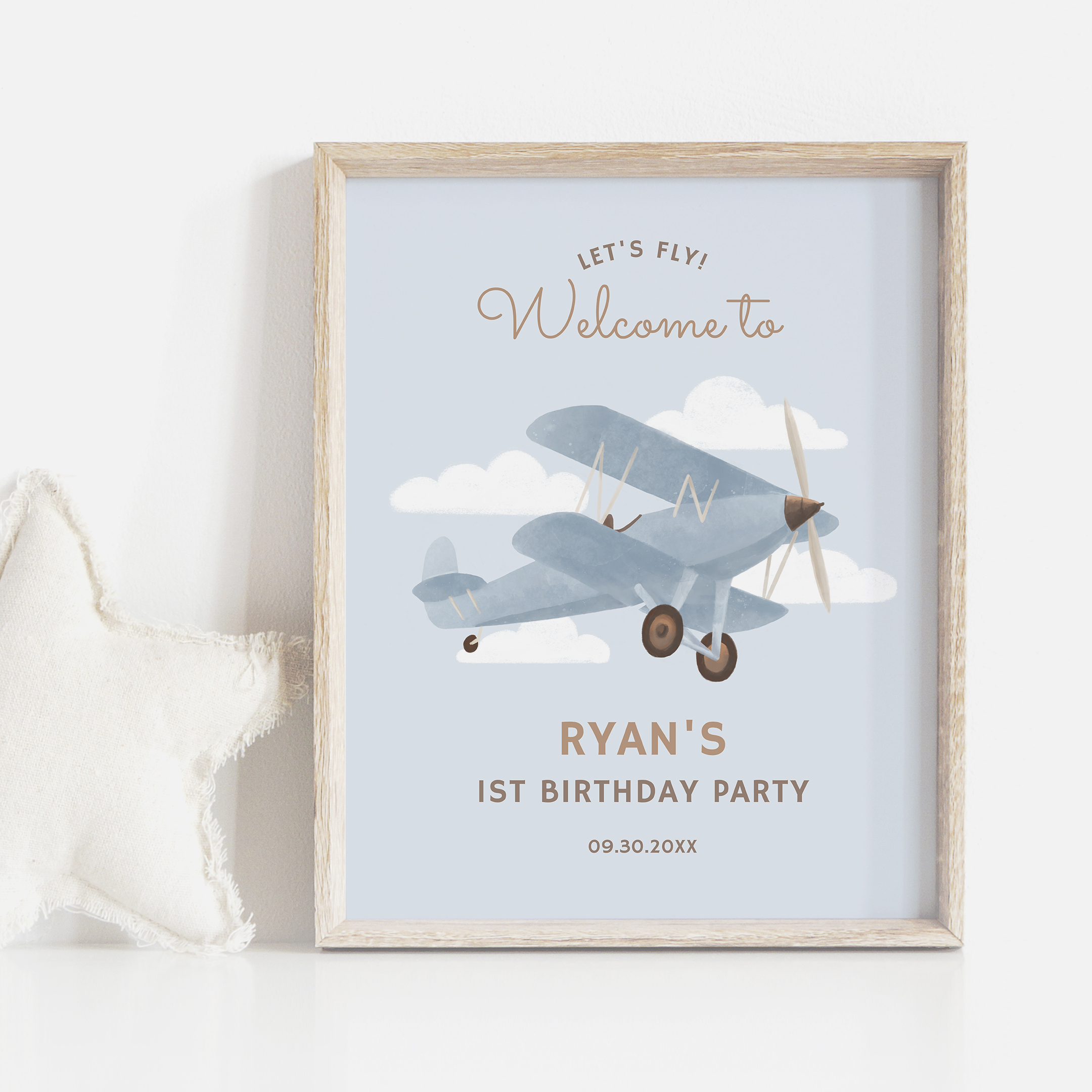 Welcome Sign - Biplane - 9995 design preview