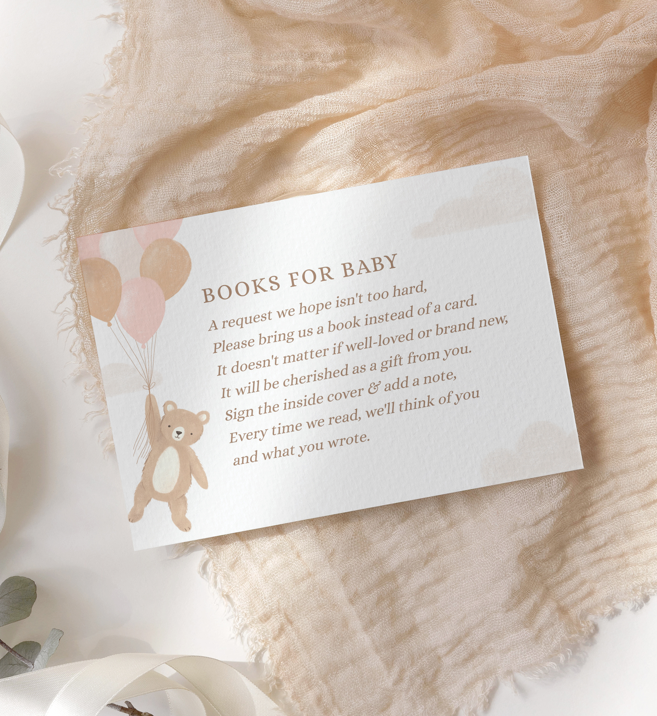 Books for Baby Insert - We Can Bearly Wait - 1009 design preview