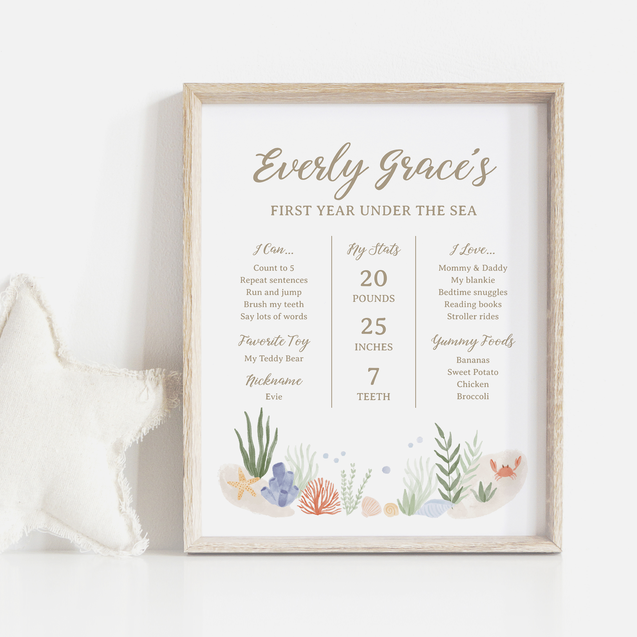 Milestone Sign - Under the Sea - 9996 design preview