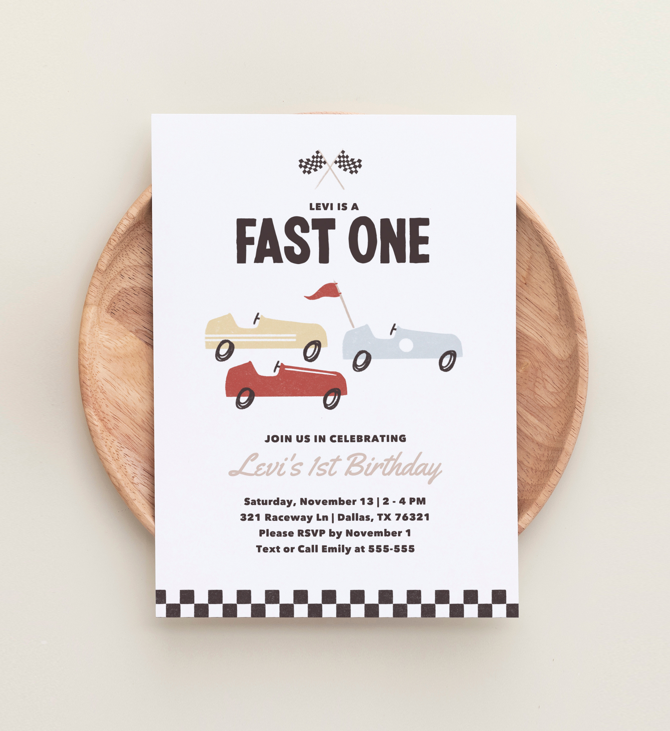 Birthday Invitation - Fast One - 9999 design preview