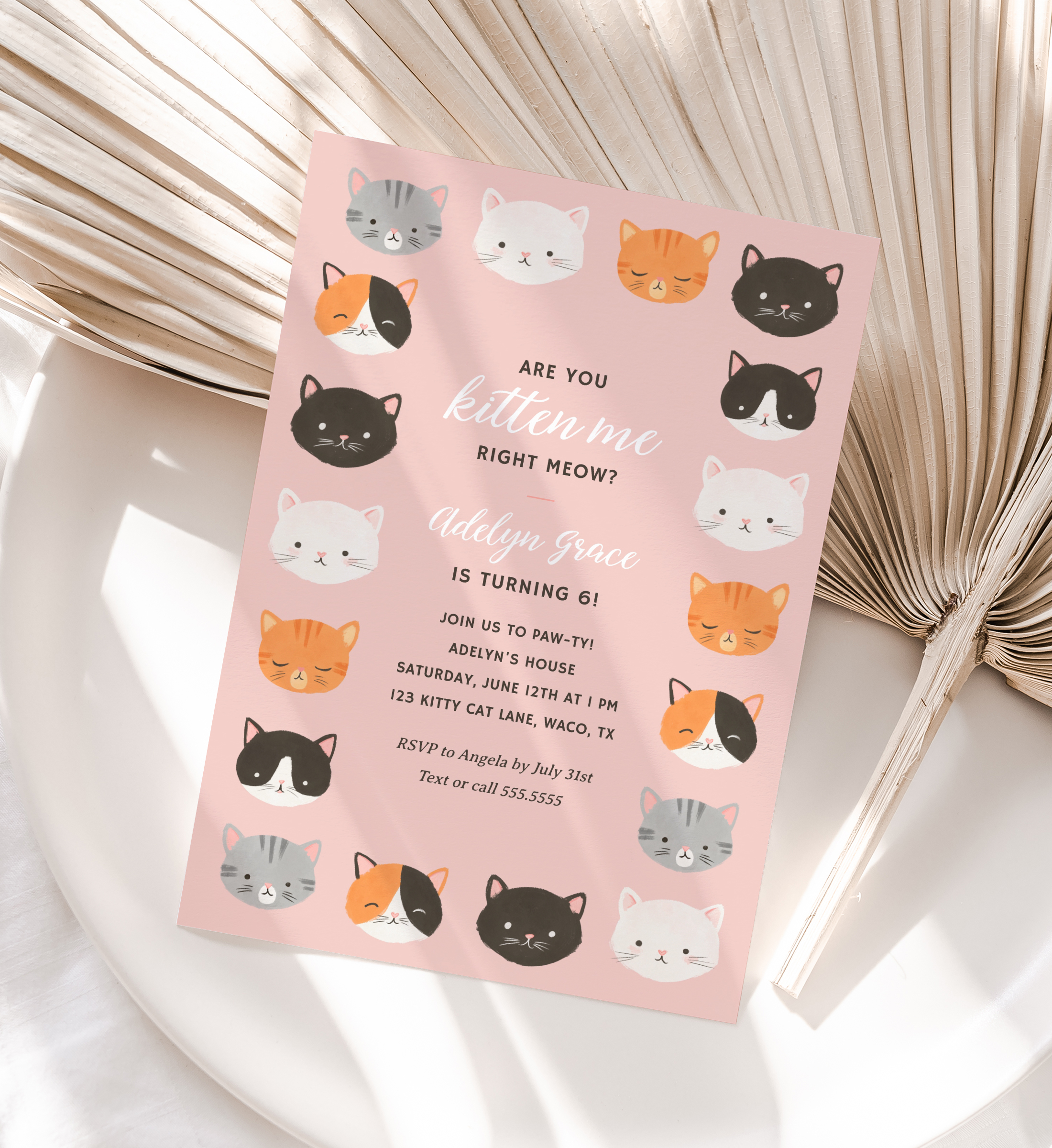 Birthday Invitation (v2) - Kittens - 9991 design preview
