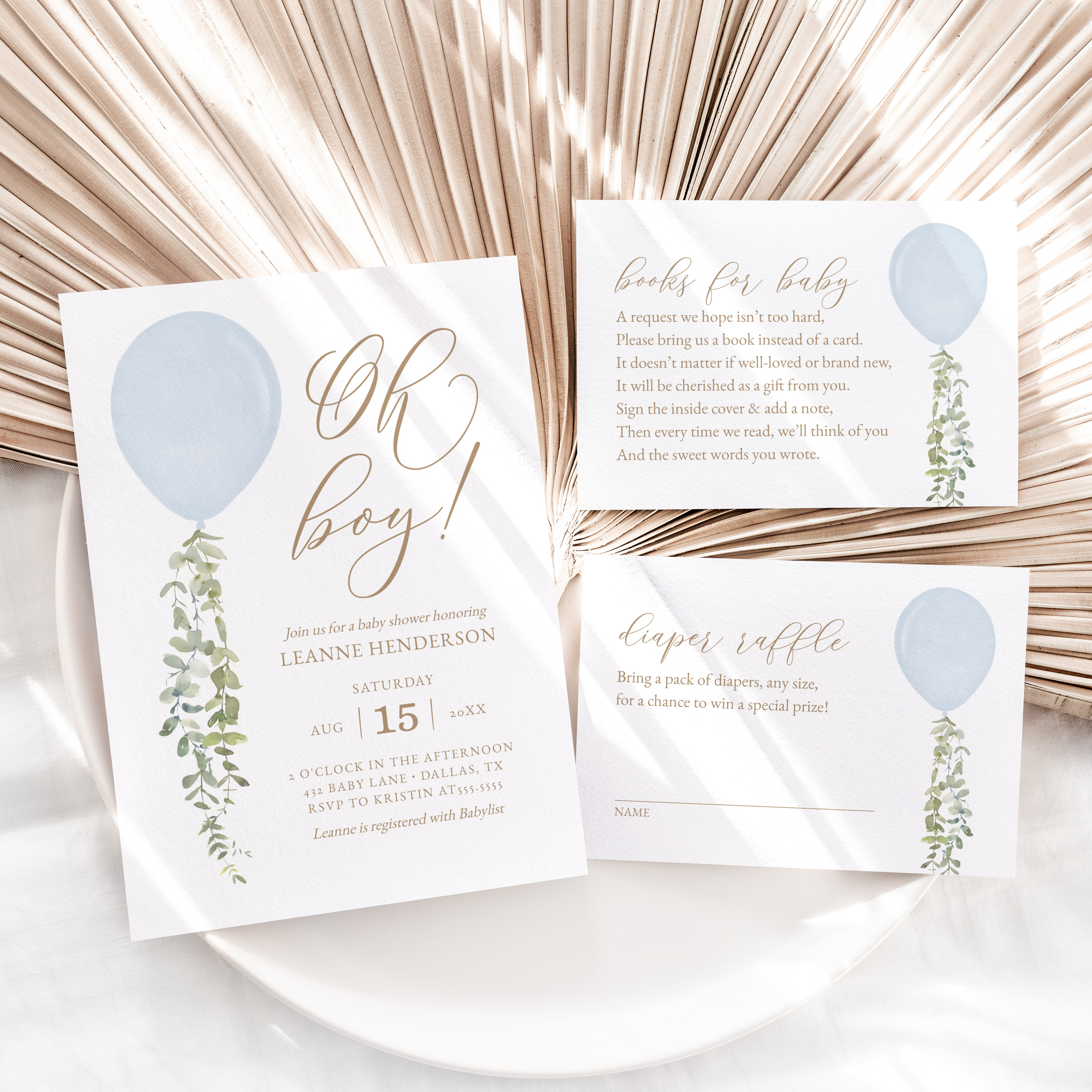 Invitation Set - Blue Balloon - 1005 design preview