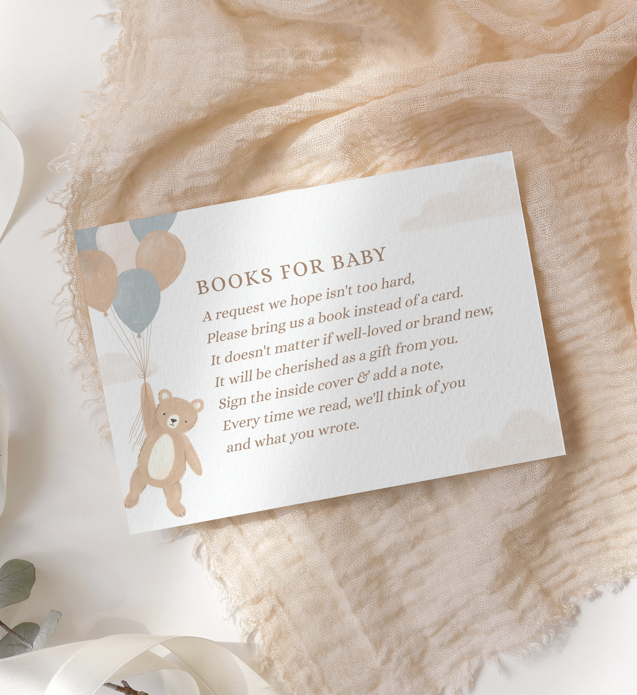 Books for Baby Insert - We Can Bearly Wait - 1008 design preview