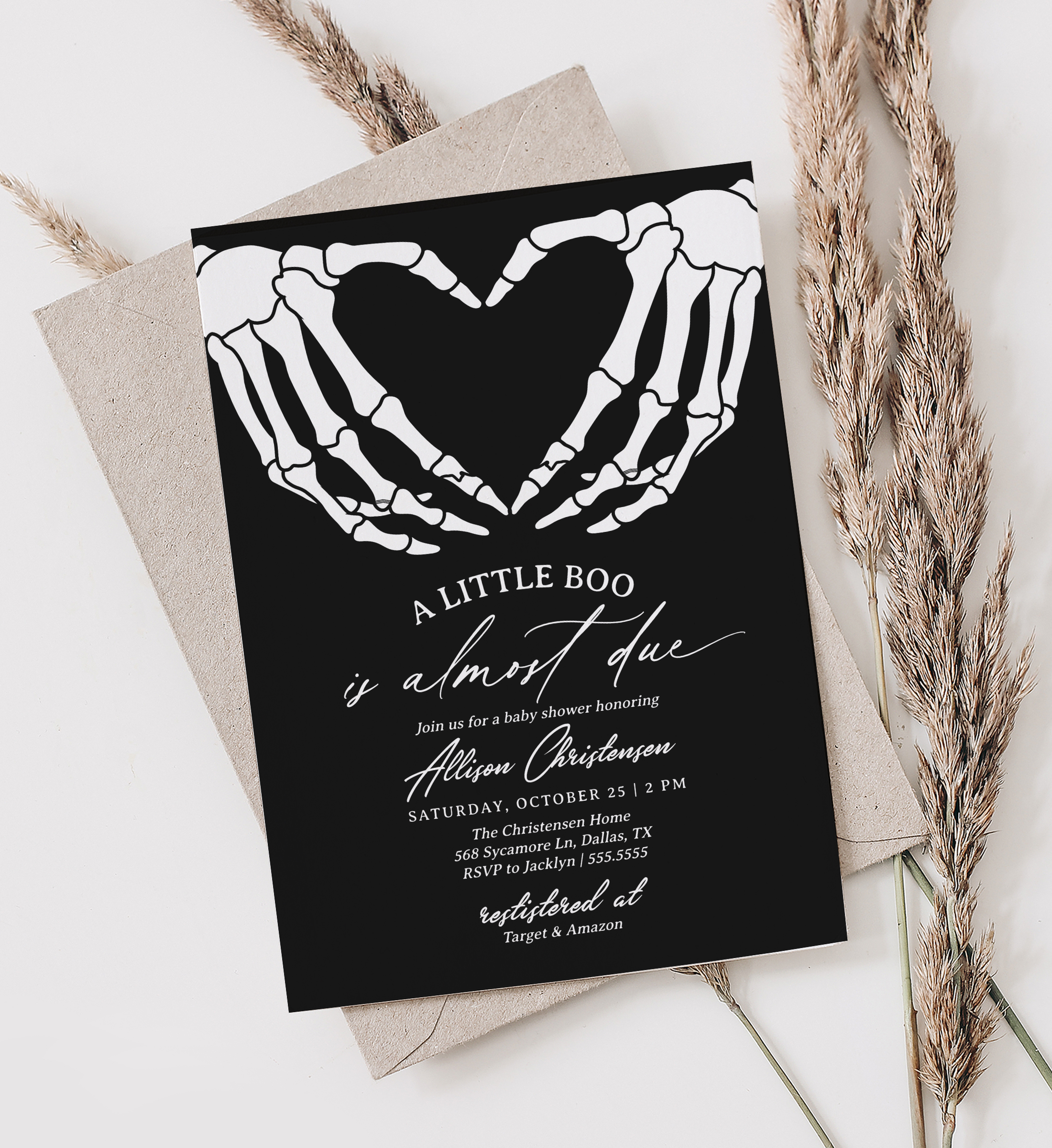 Baby Shower Invitation - Skeleton Hands - 1051 design preview