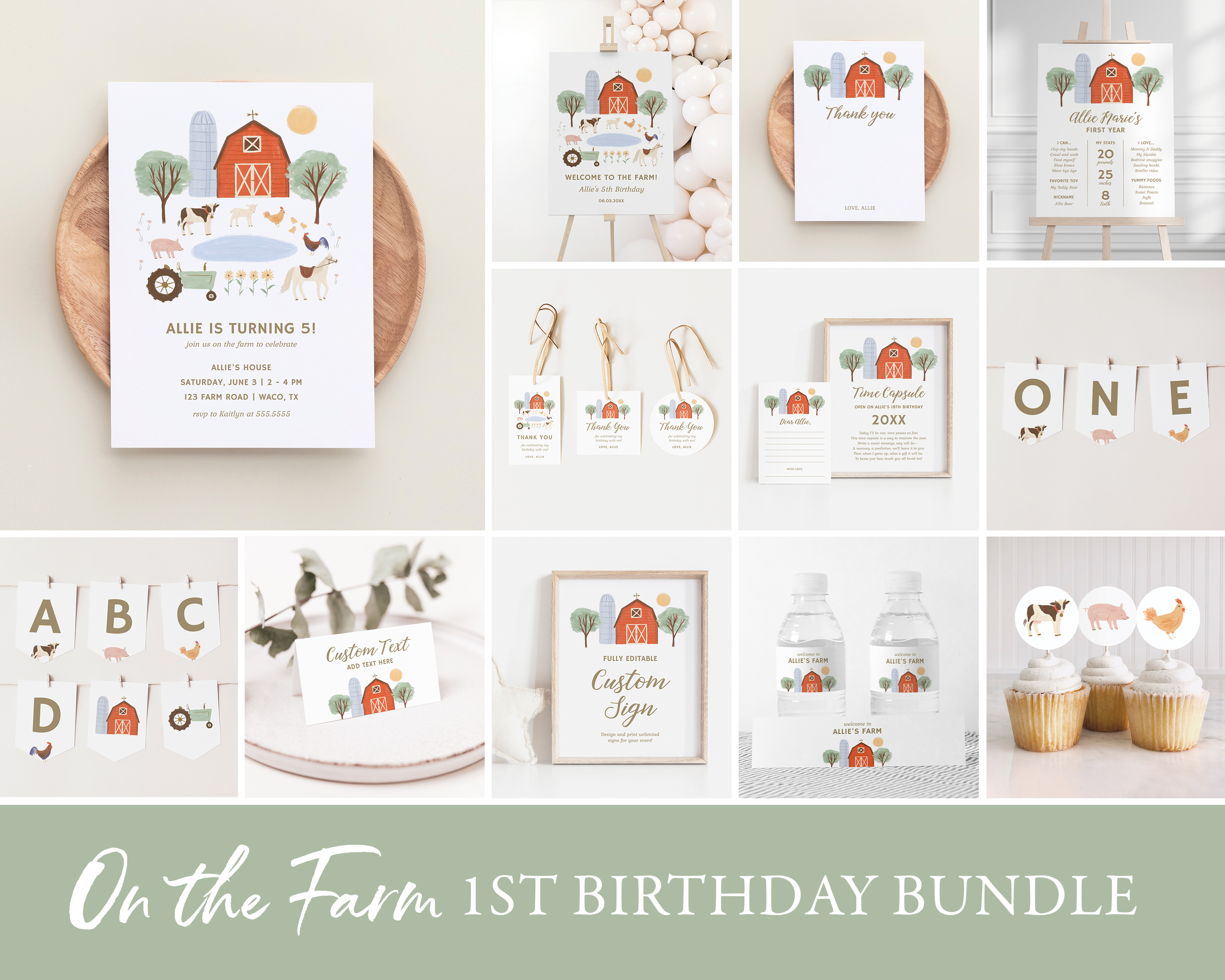 1st Birthday Bundle - Farm - 9997 design preview