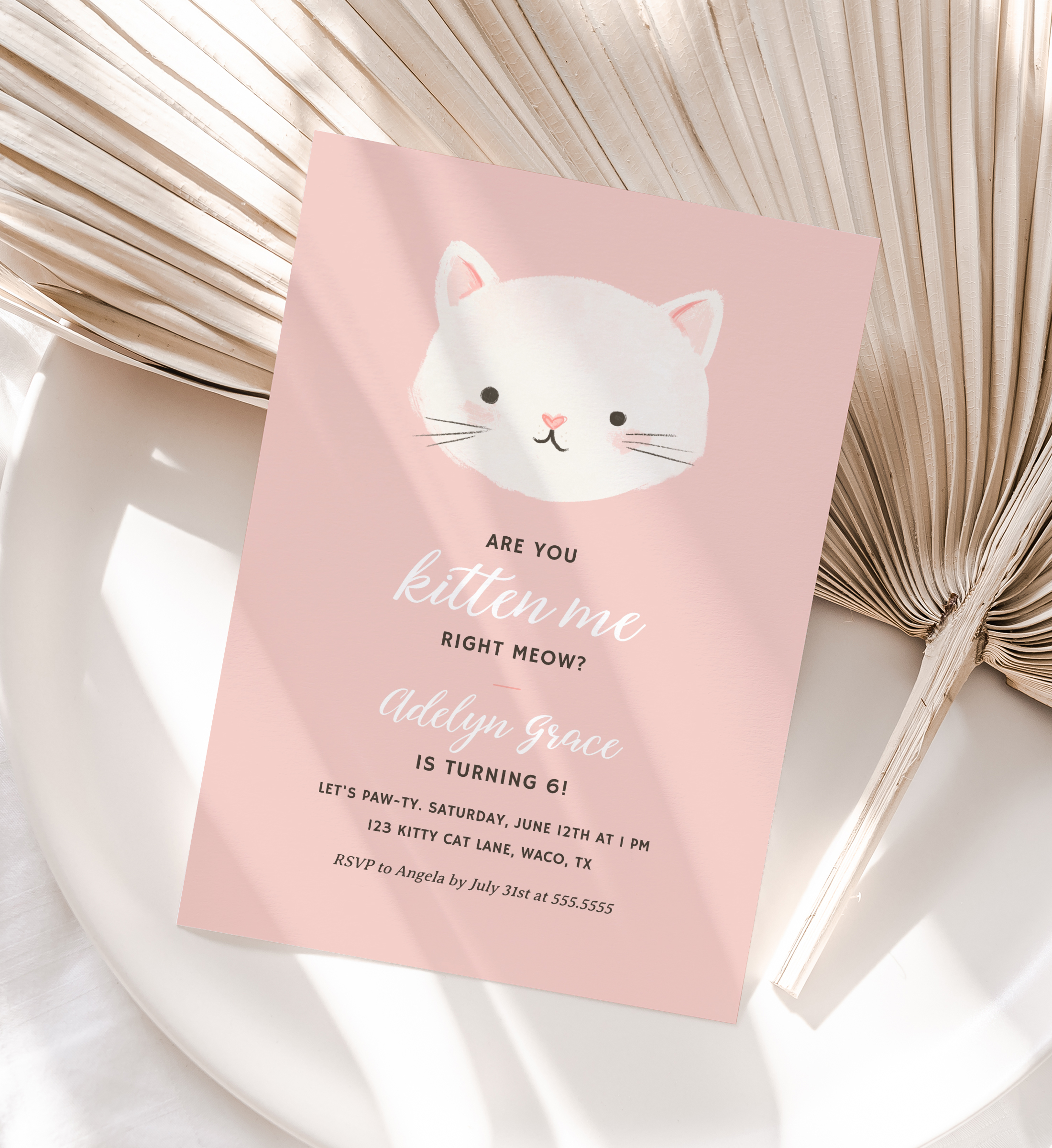 Birthday Invitation (v3) - Kittens - 9991 design preview