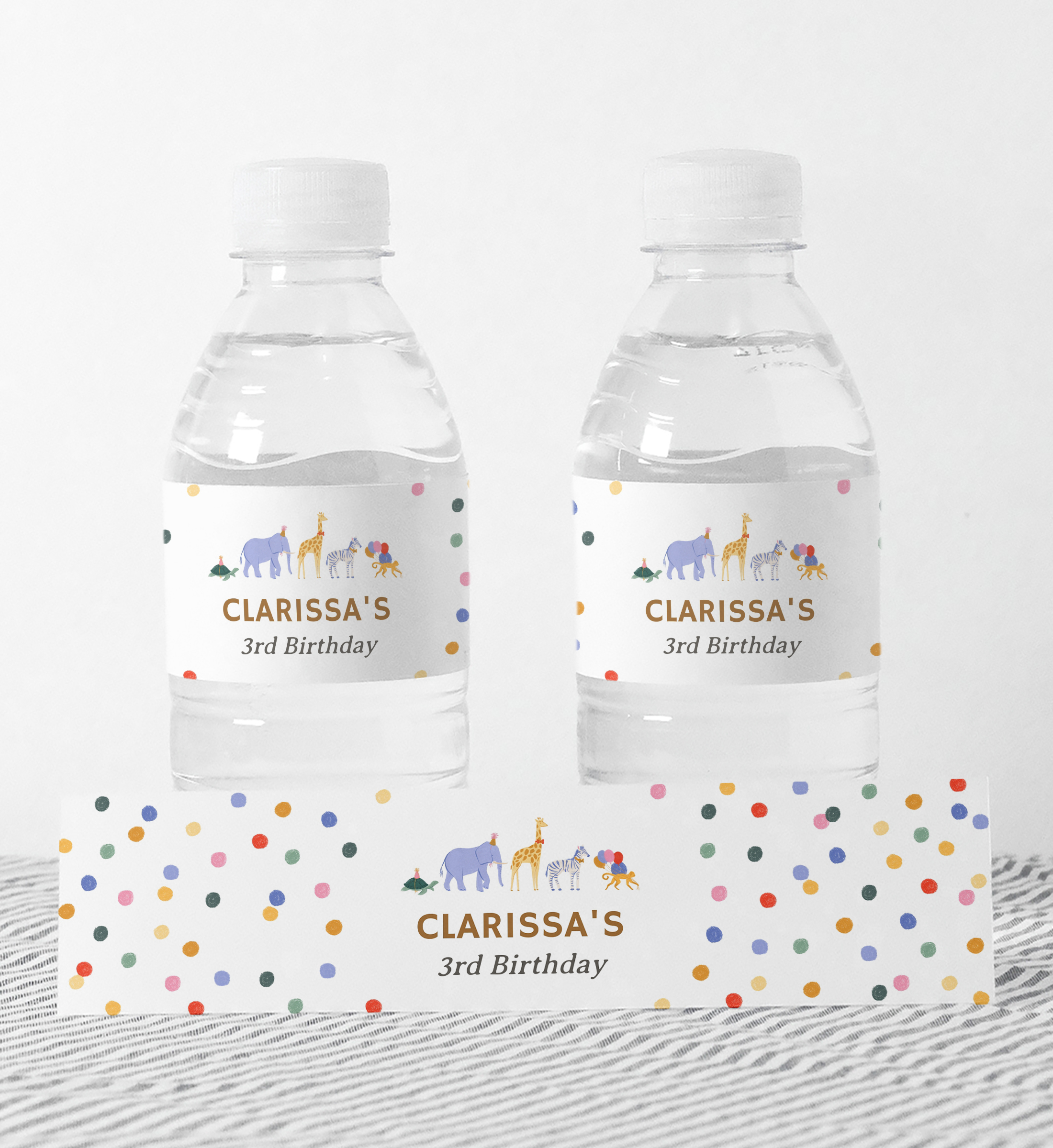 Water Bottle Label - Jungle Party - 9989 design preview
