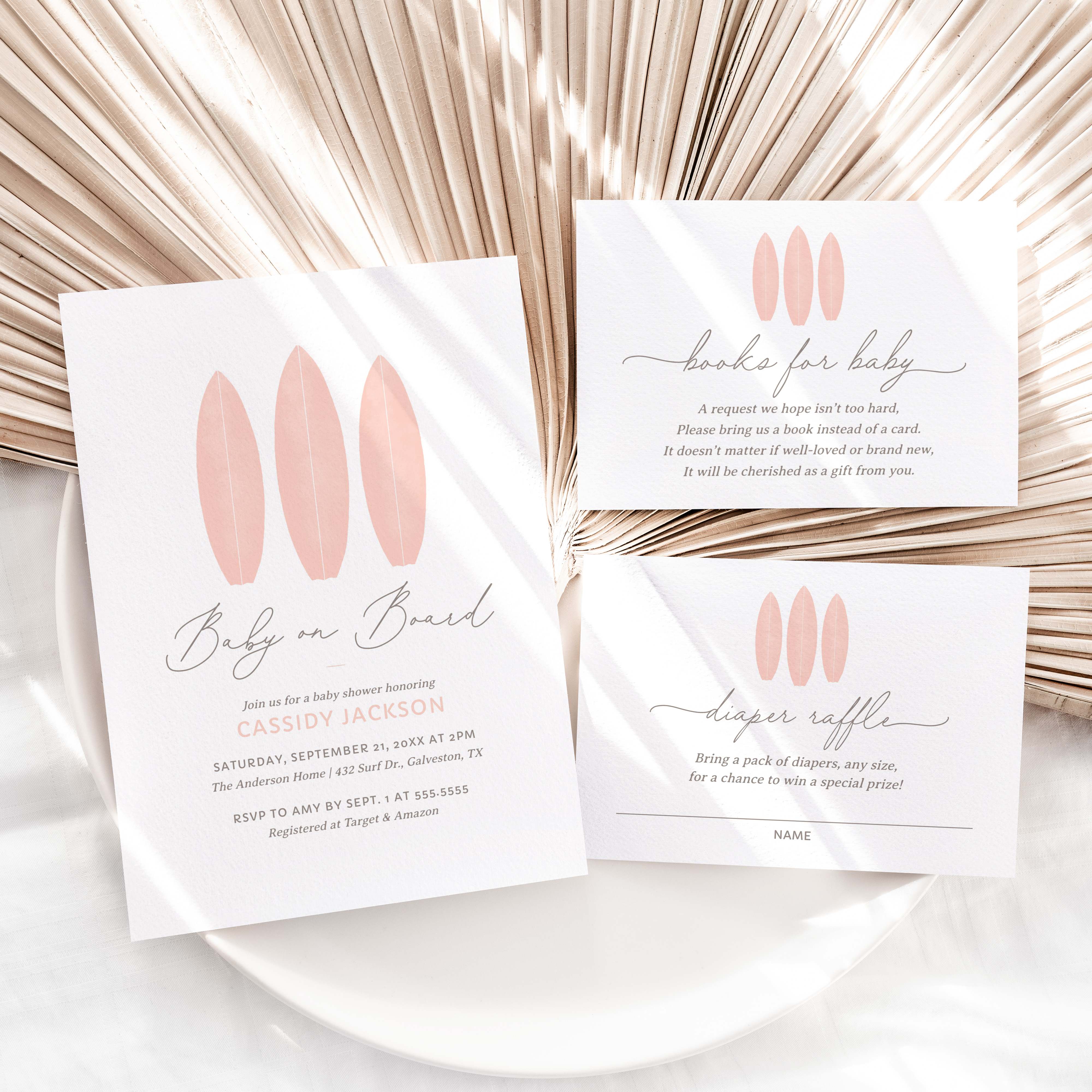 Baby Shower Invitation Set - Baby on Board - 1047 design preview