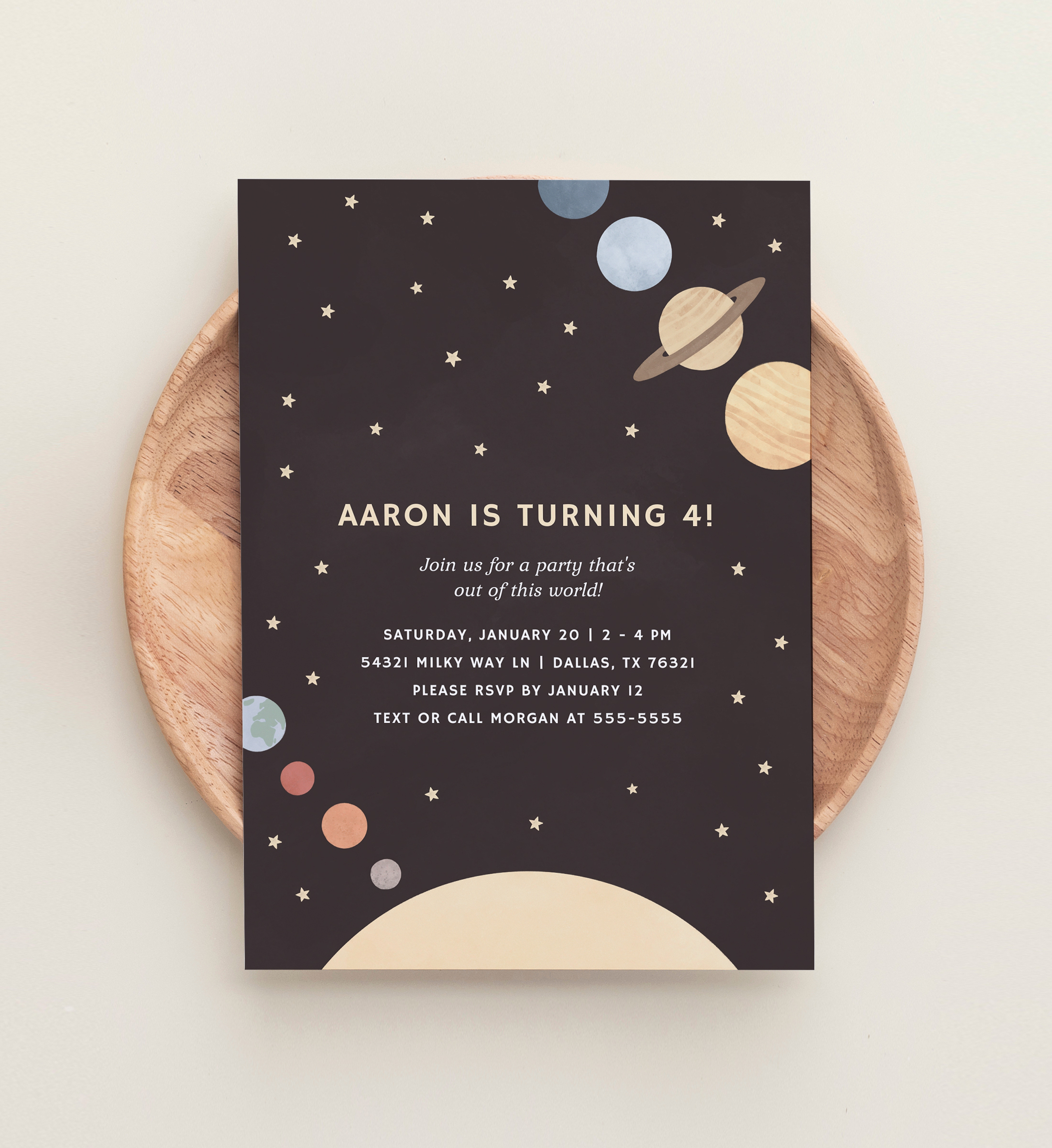 Birthday Invitation (v2) - Outer Space - 9990 design preview