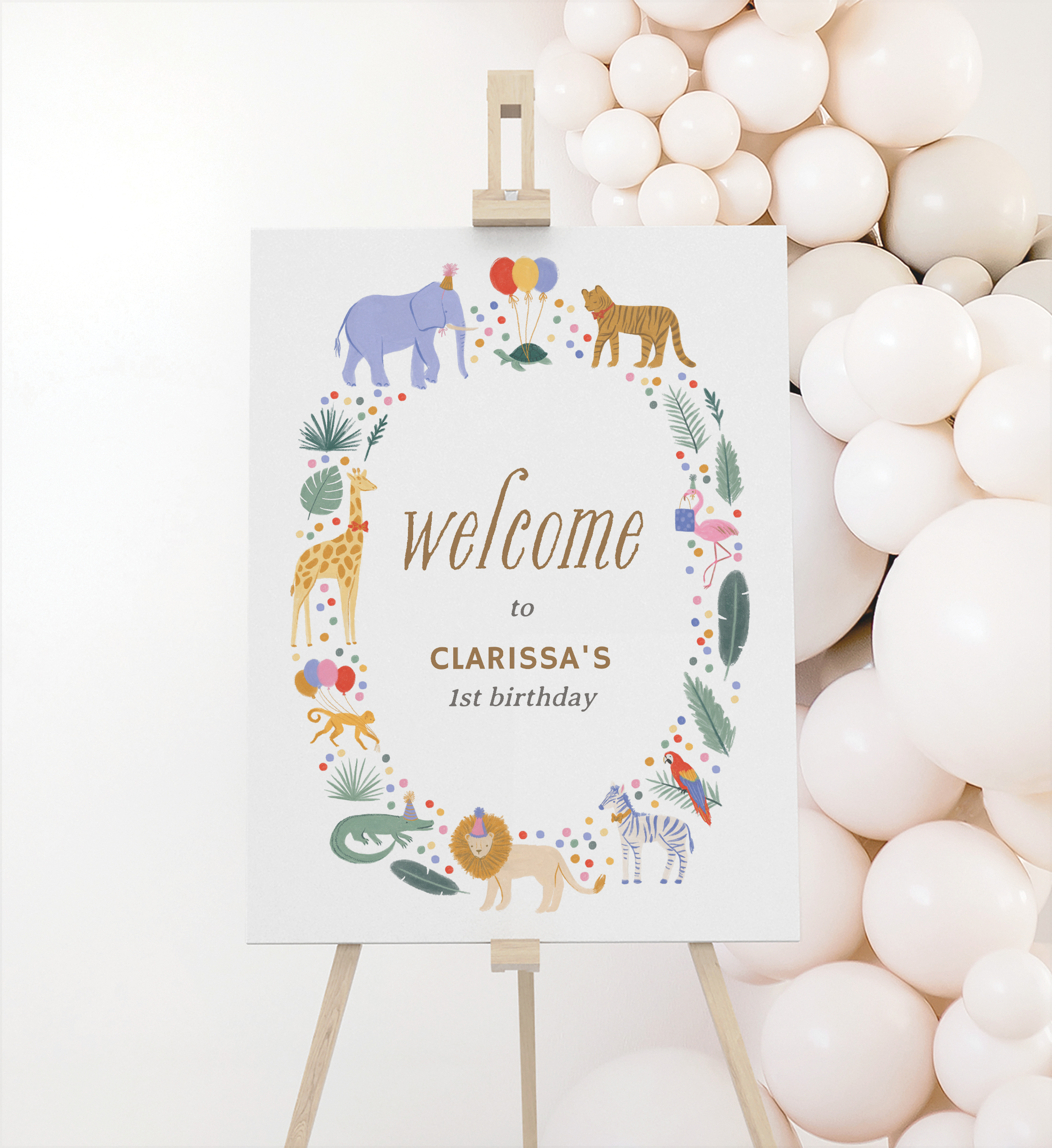 Welcome Sign - Jungle Party - 9989 design preview