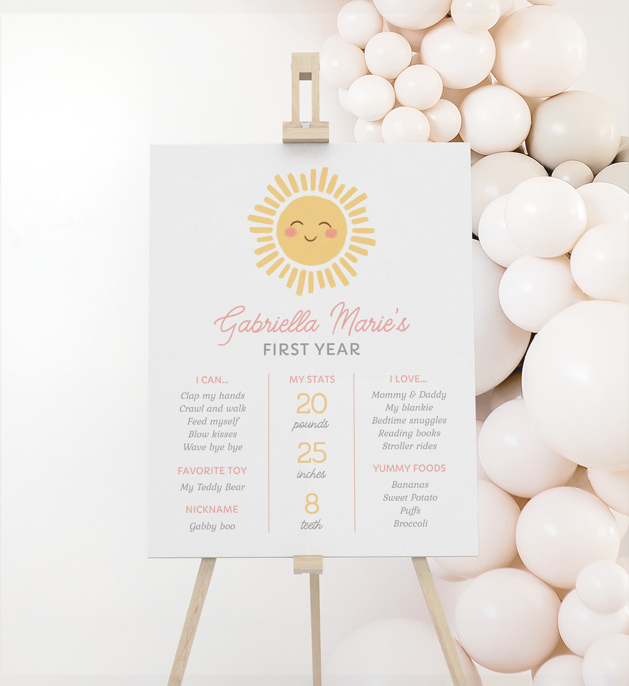 Milestone Sign - Little Sunshine - 9981 design preview
