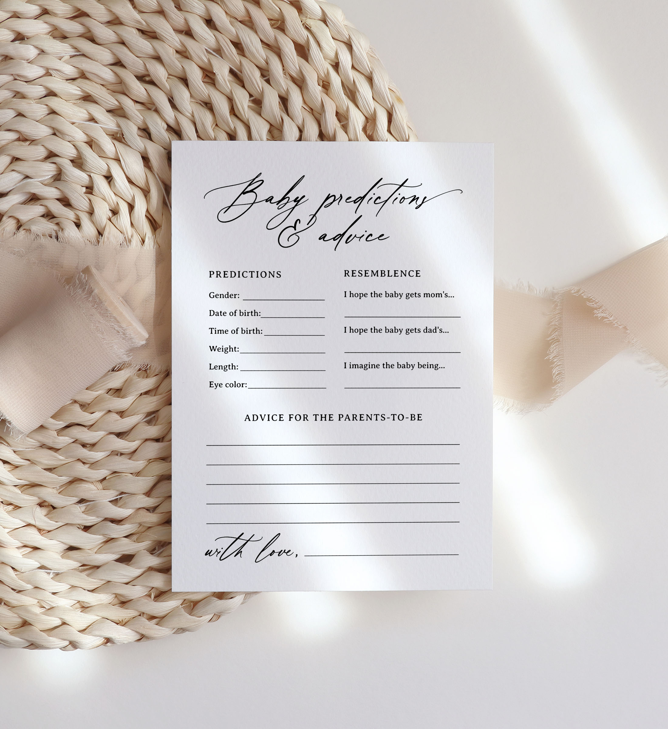 Baby Predictions and Advice - Minimal - 0000 design preview