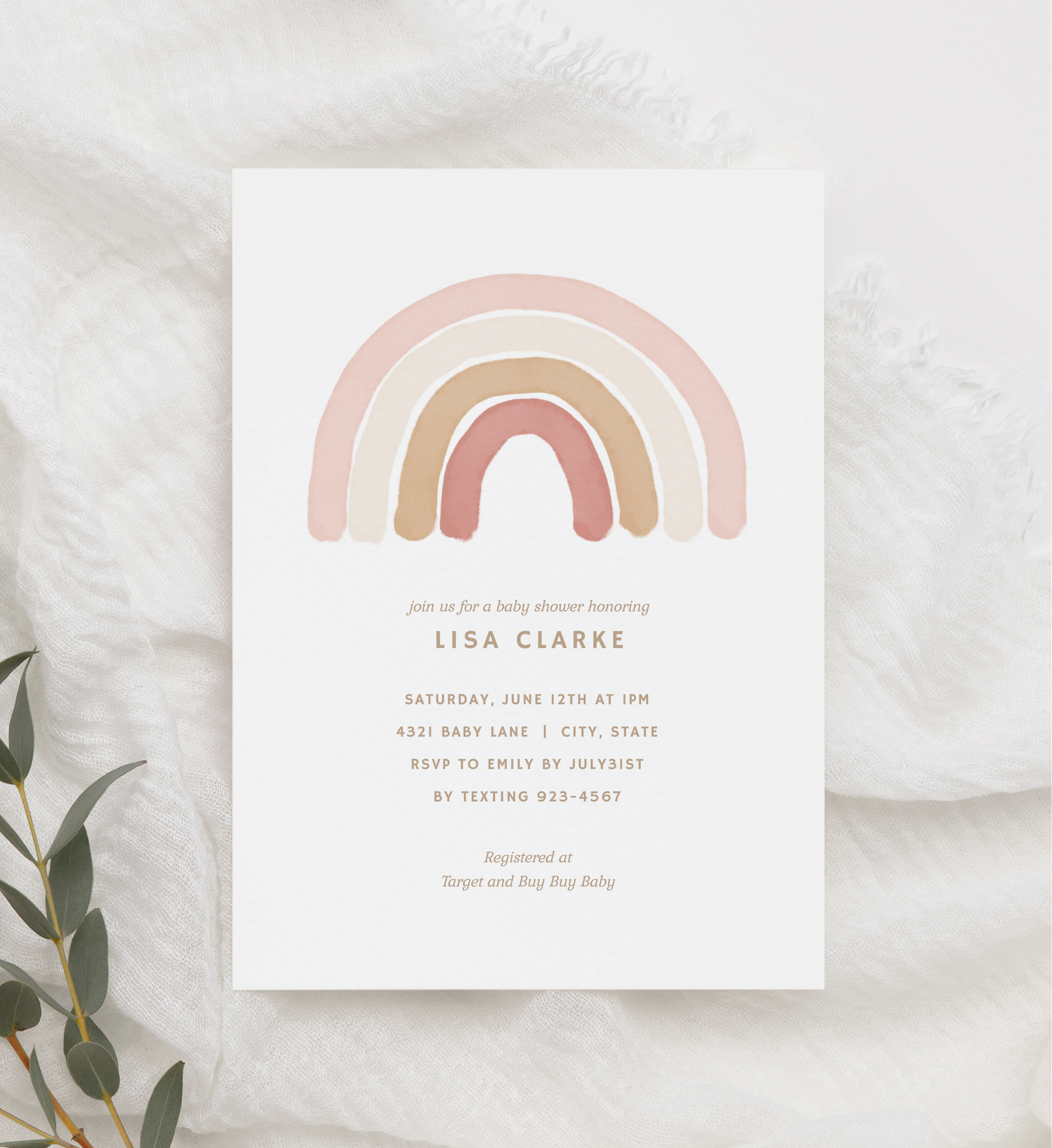 Baby Shower Invitation - Rainbow - 1001 design preview