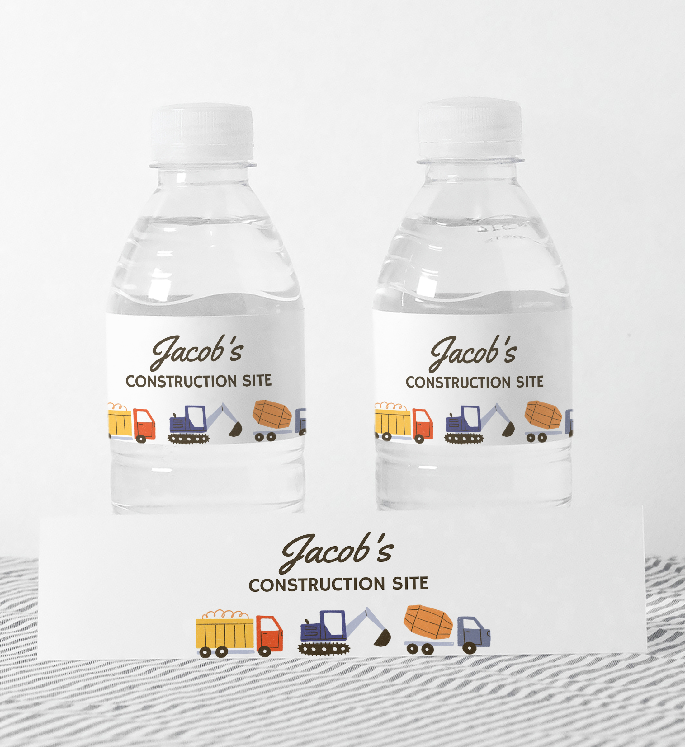 Water Bottle Wrap - Construction Site - 9998 design preview