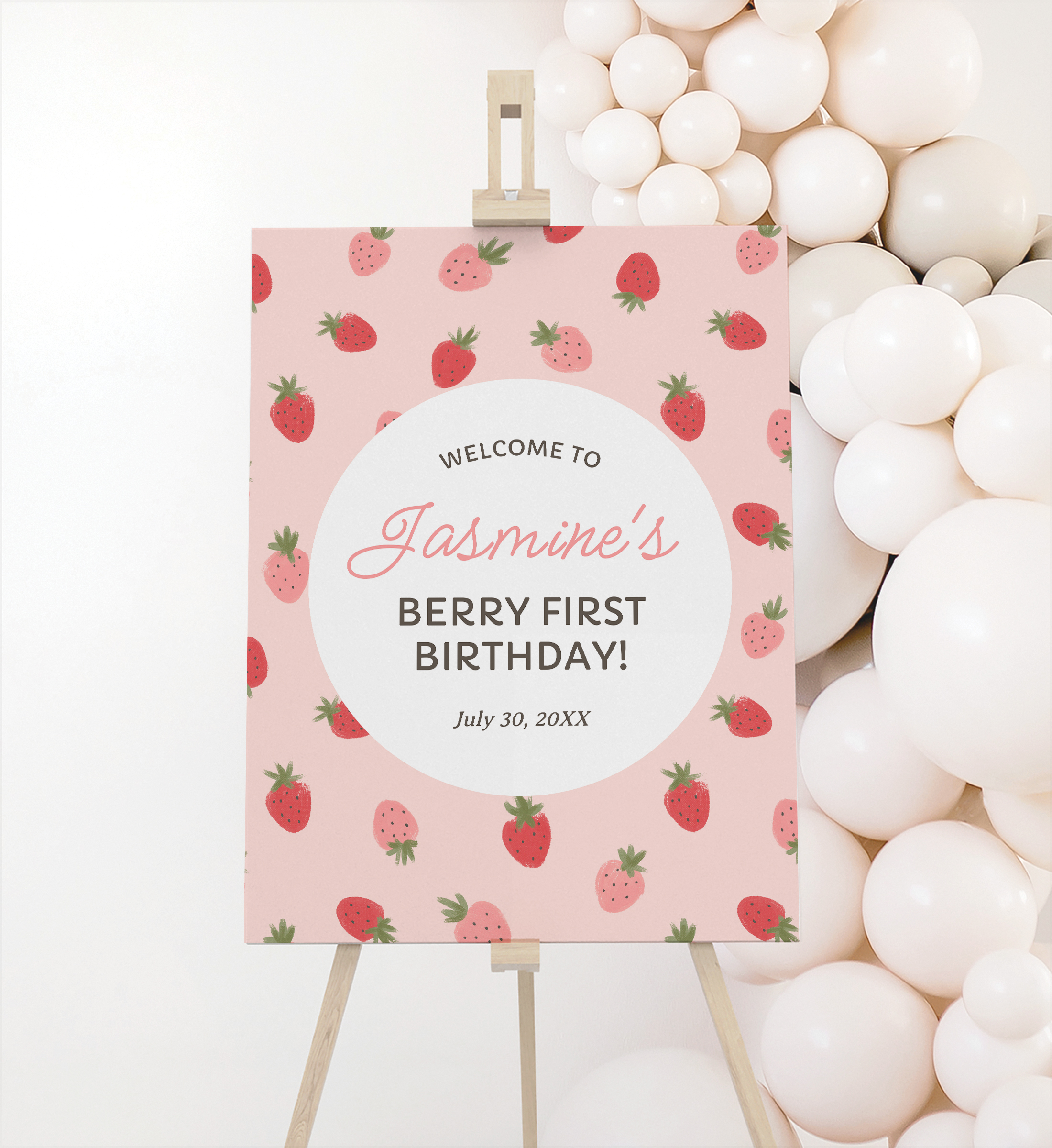 Welcome Sign - Strawberries - 9980 design preview