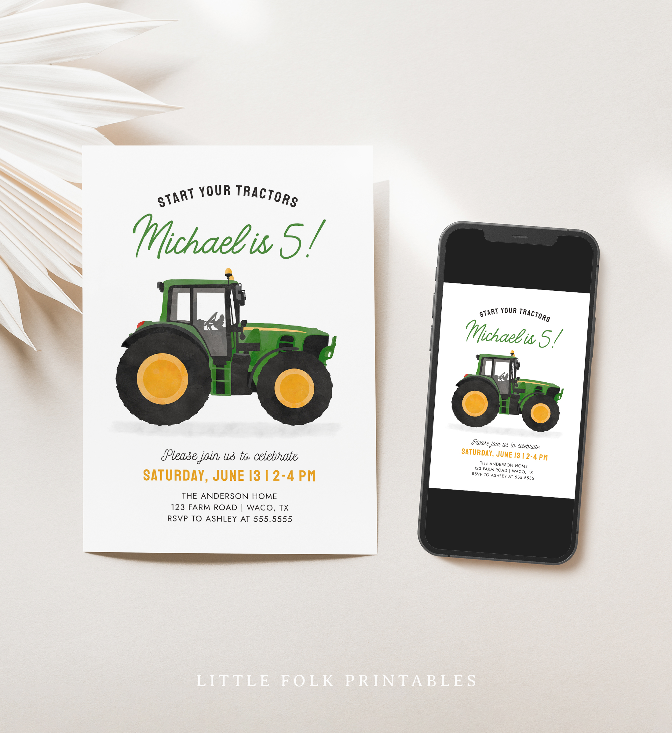 Birthday Invitation - Tractor - 9955 design preview