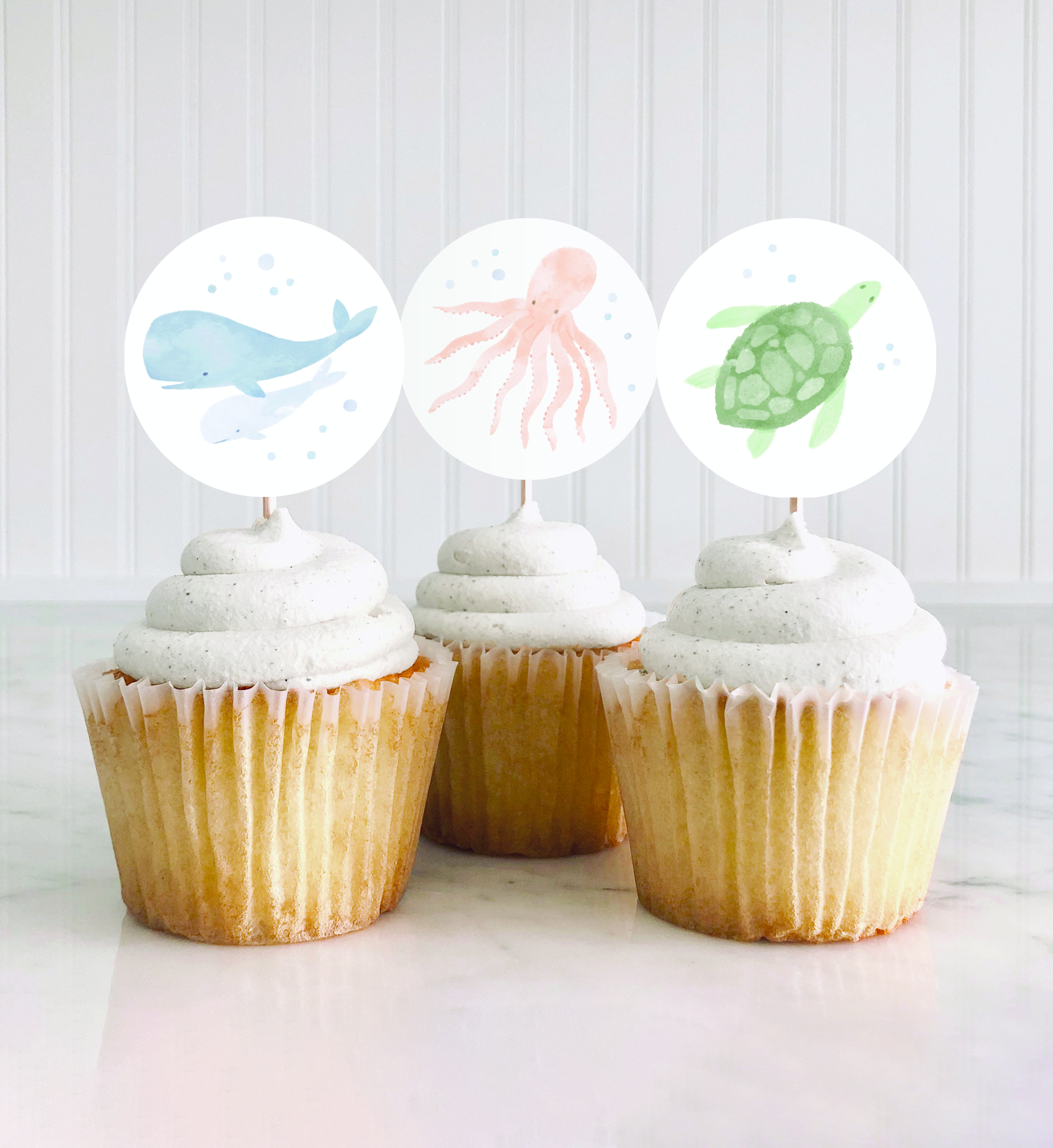 Cupcake Toppers - Under the Sea - 1002 design preview