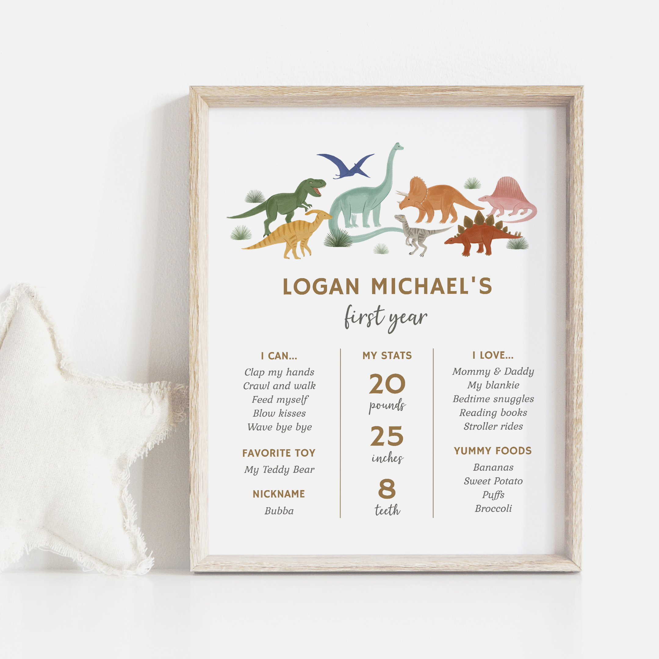 Milestone Sign - Dinosaurs - 9994 design preview