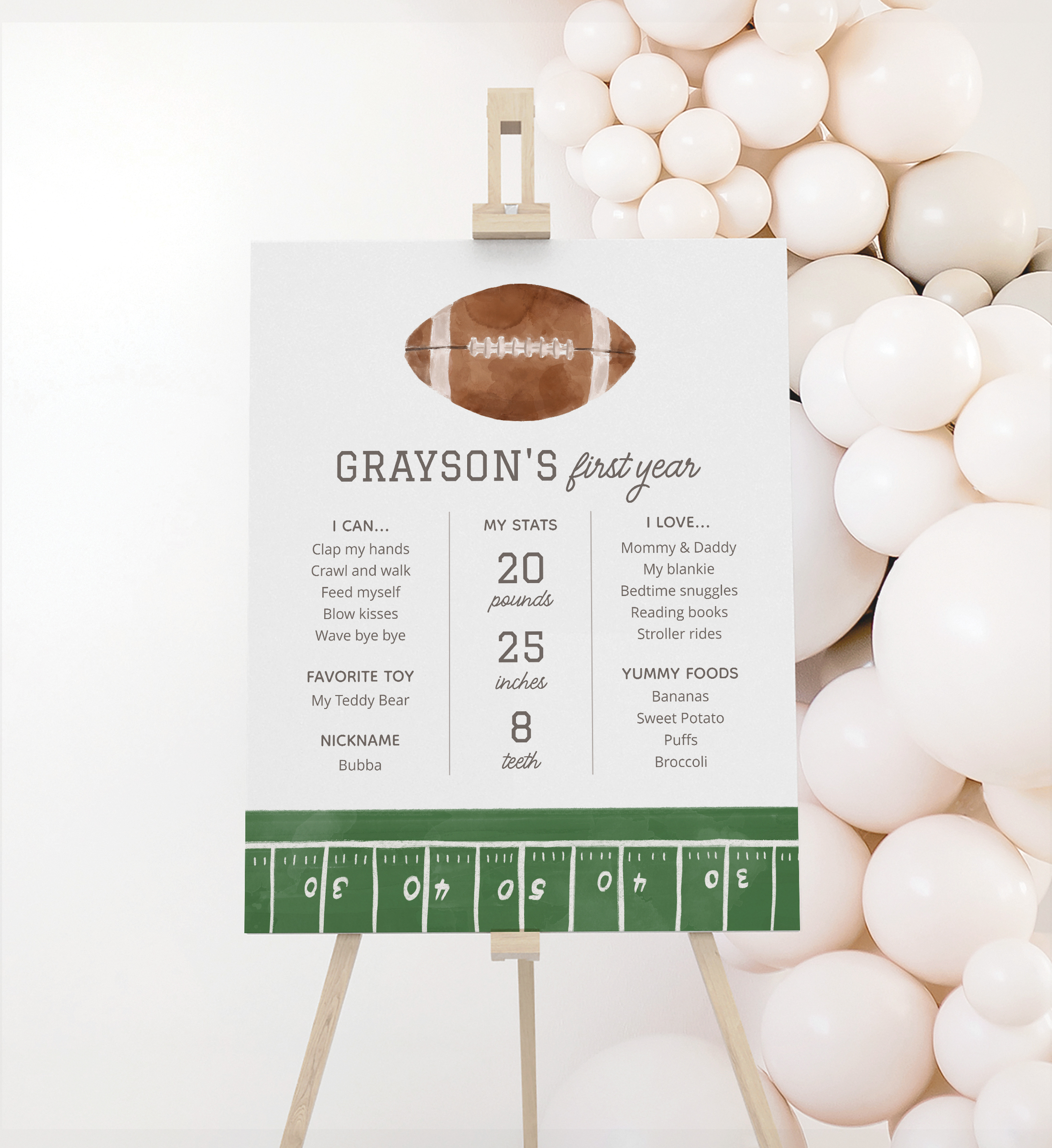 Milestone Sign - Football - 9975 design preview