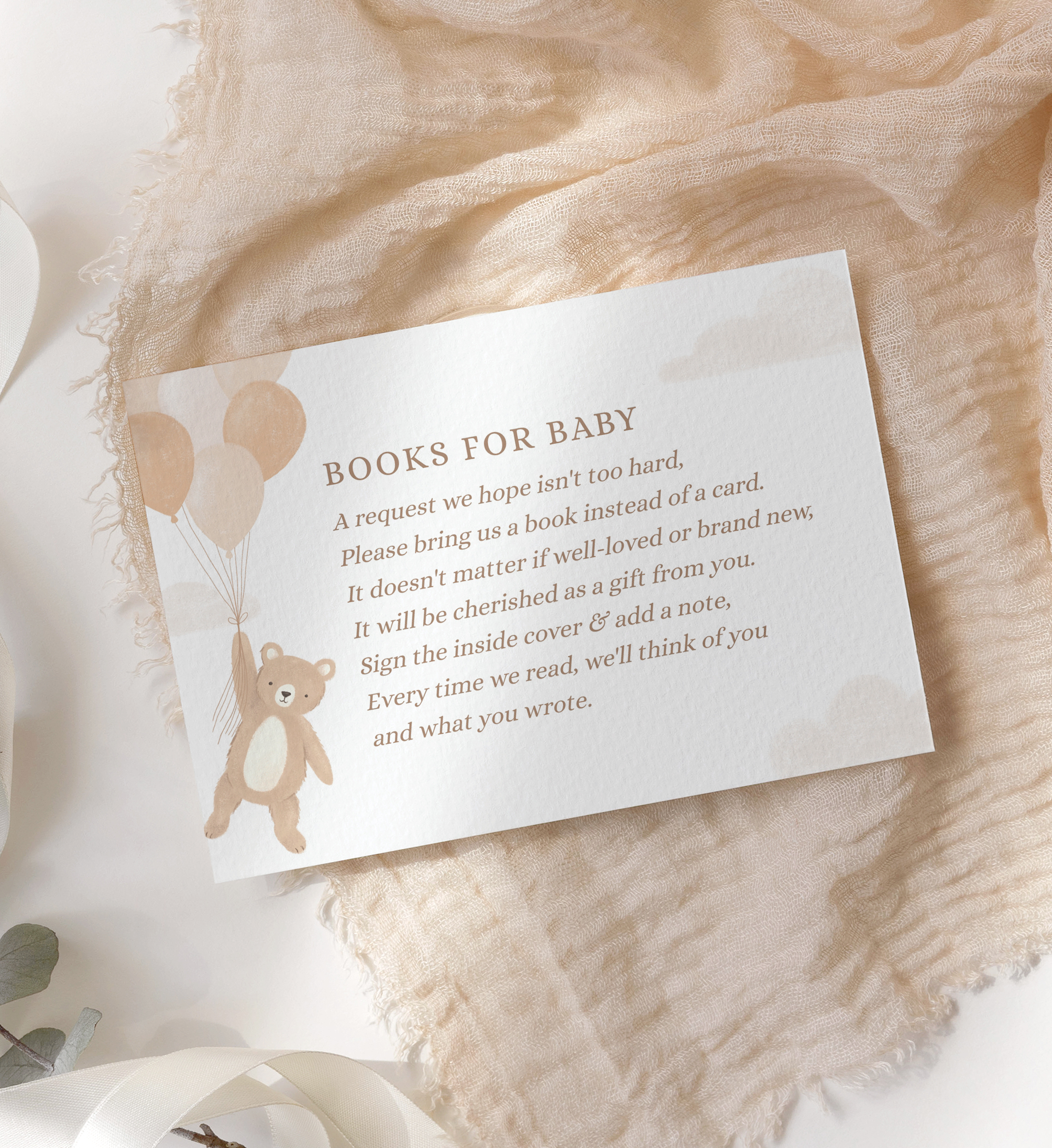 Books for Baby Insert - We Can Bearly Wait - 1007 design preview