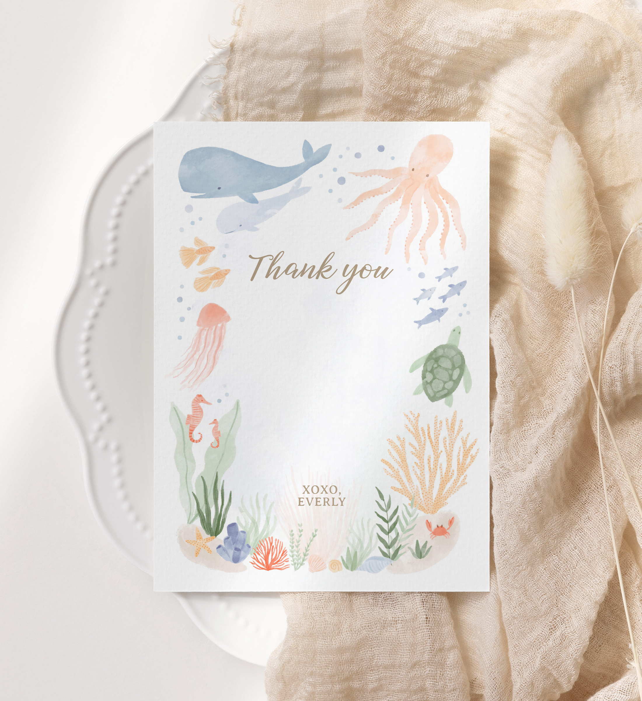 Thank You Card - Under the Sea - 9996 design preview