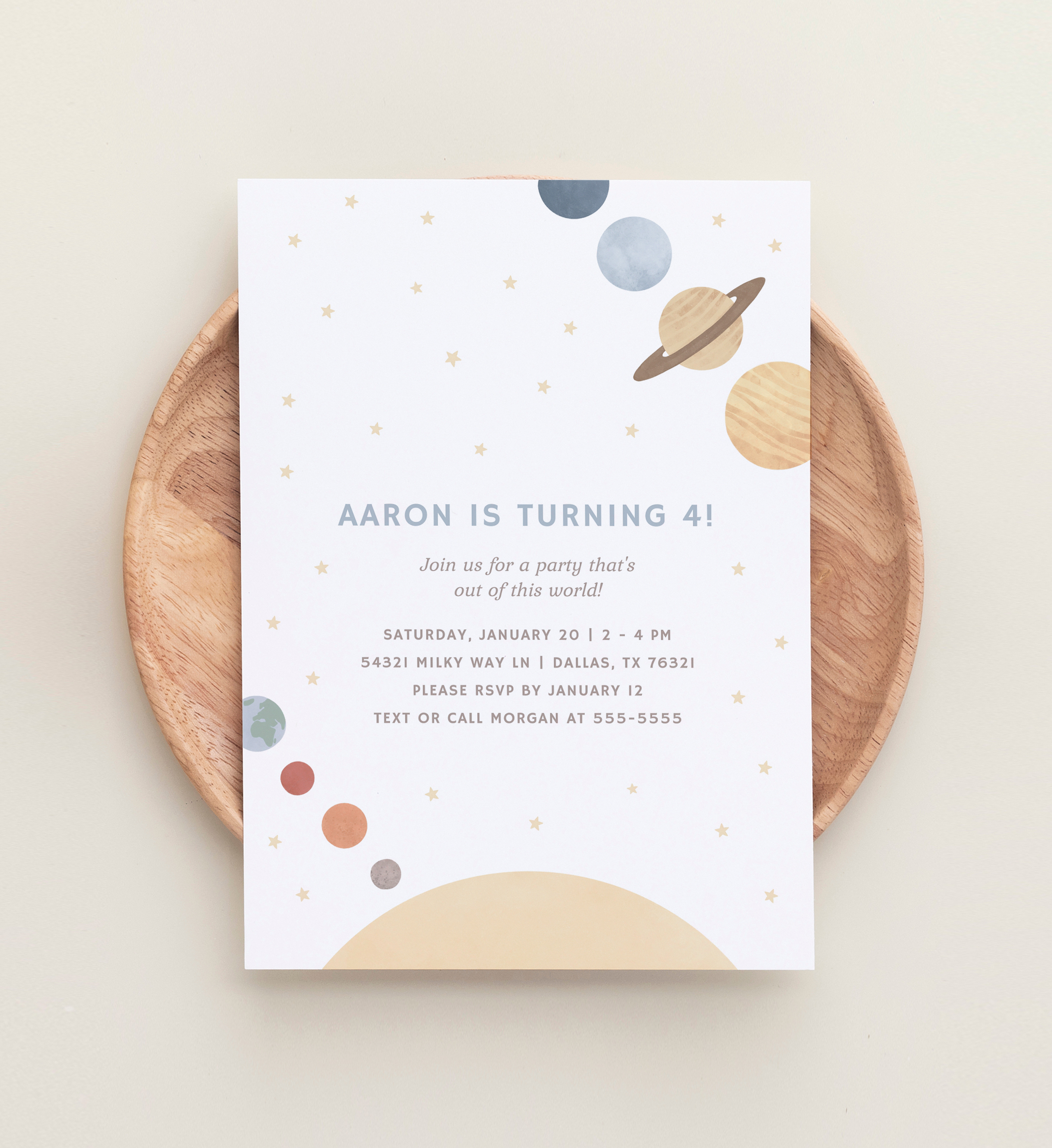 Birthday Invitation - Outer Space - 9990 design preview